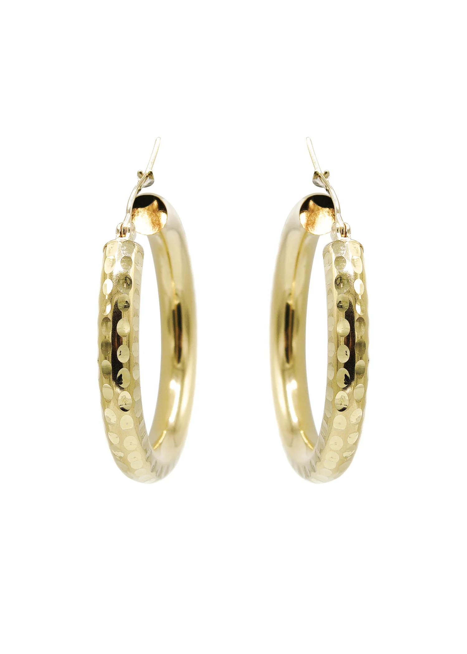 10K Womens Gold Hoop Earrings | Customizable Size - Image 4