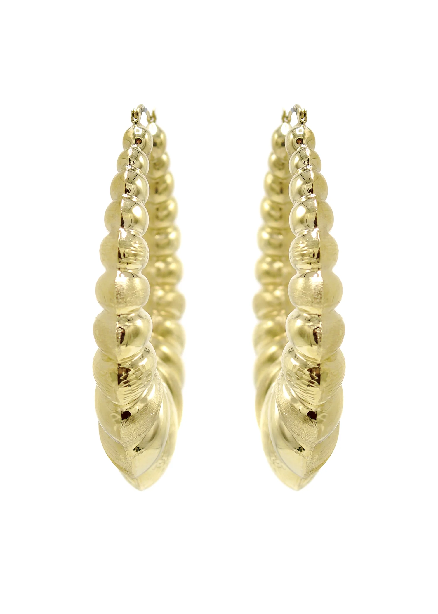 10K Womens Gold Hoop Earrings | Customizable Size - Image 4