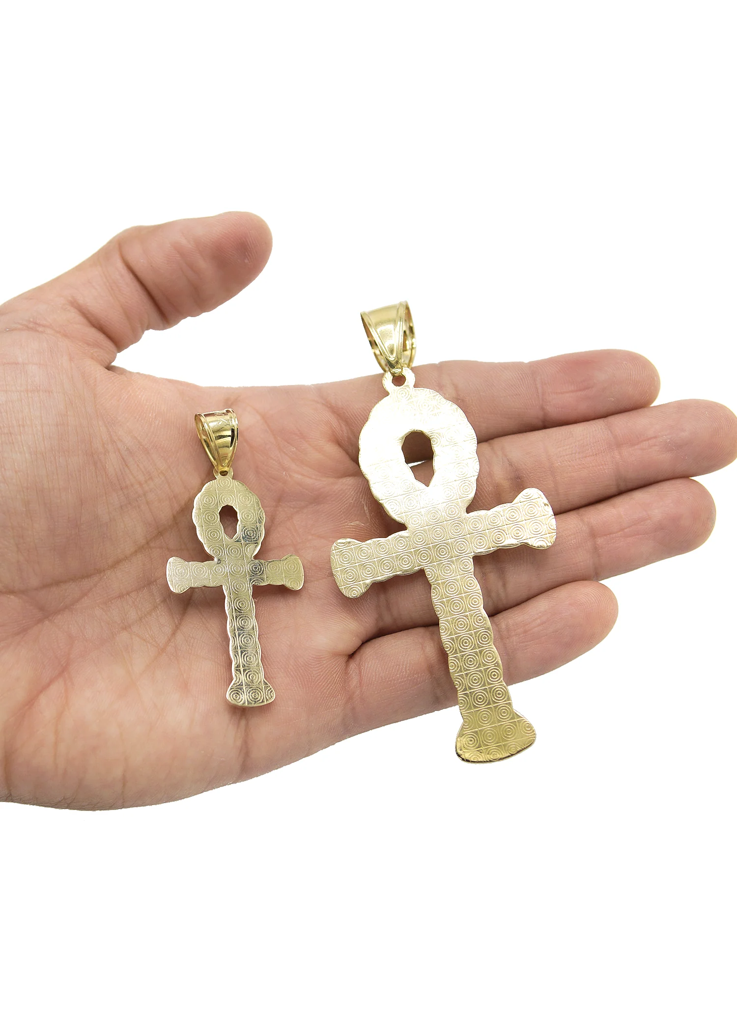10K Yellow Gold Ankh Pendant | Customizable Size - Image 4
