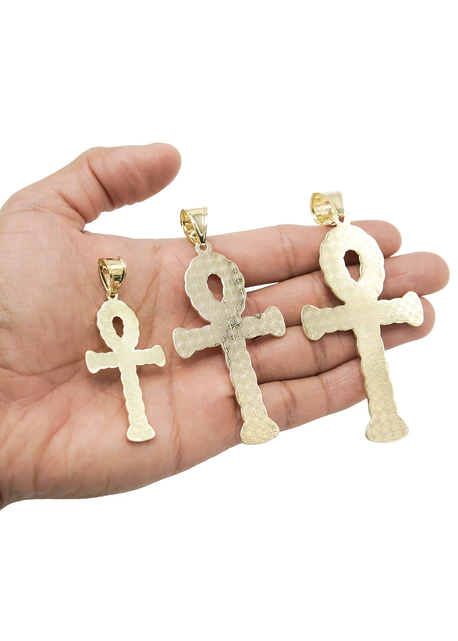 10K Yellow Gold Ankh Pendant | Customizable Size - Image 4