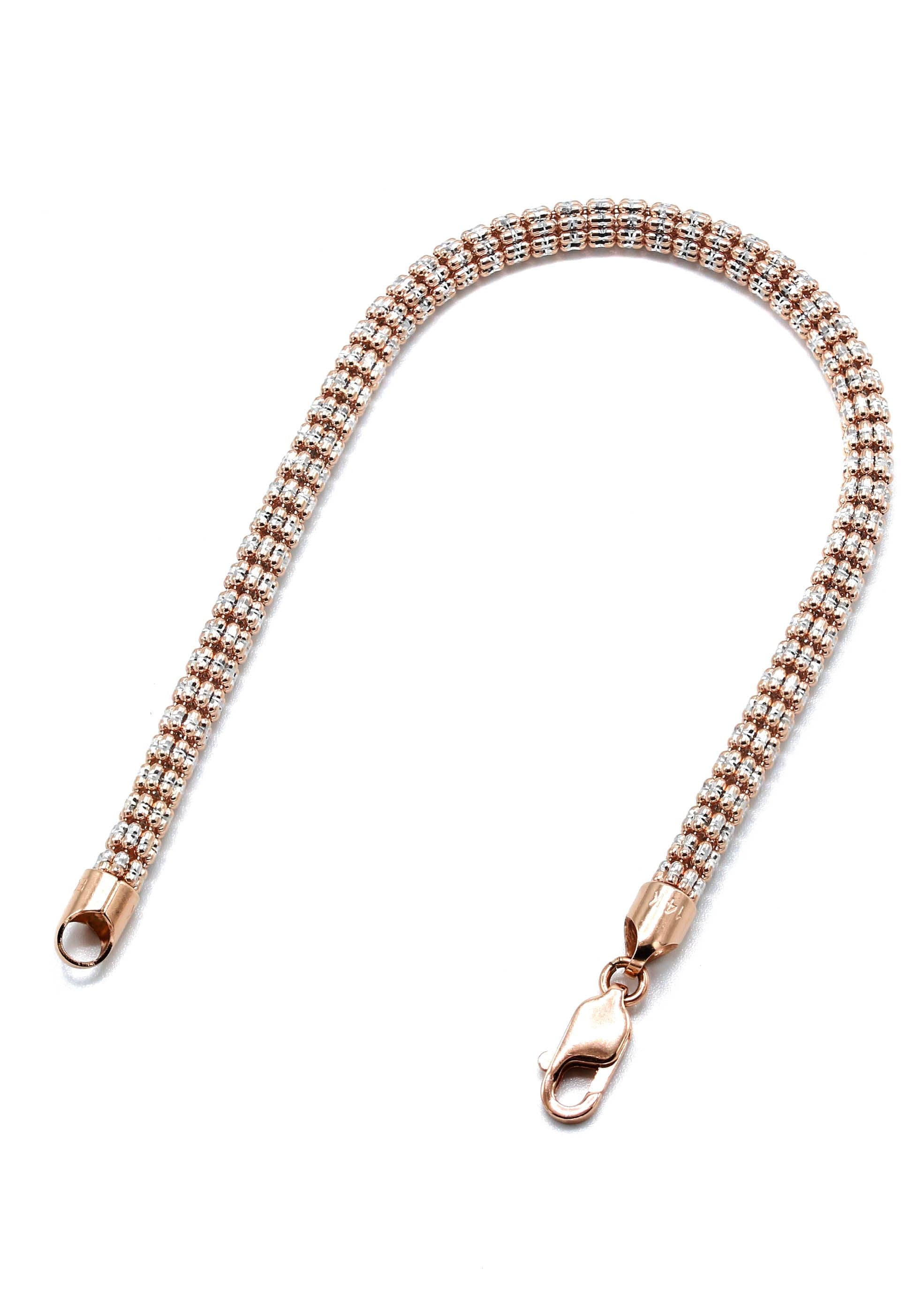 10K Rose Gold Ice  Bracelet - Image 2