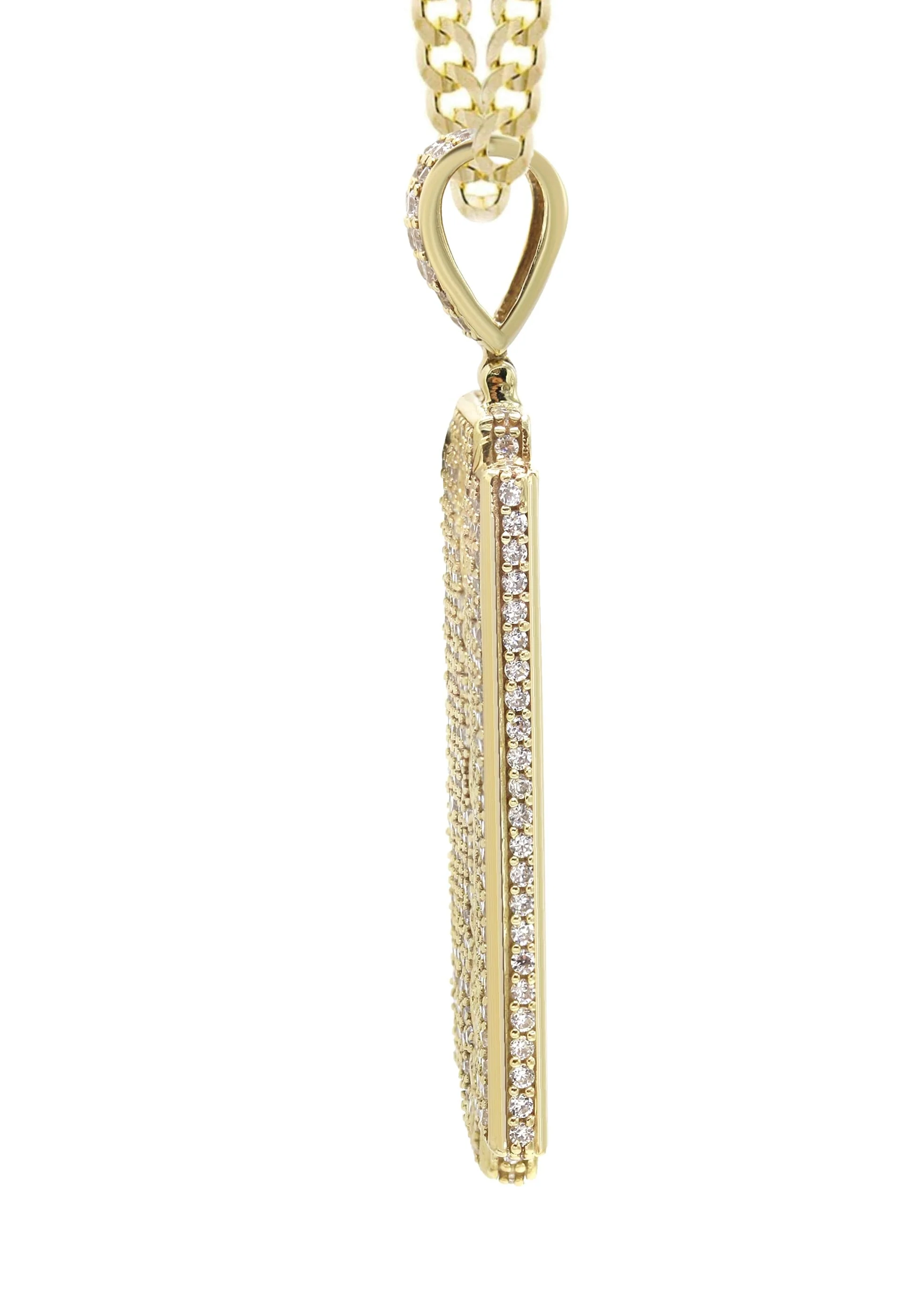 10K Yellow Gold  Razor Blade Necklace | Appx. 17 Grams - Image 4