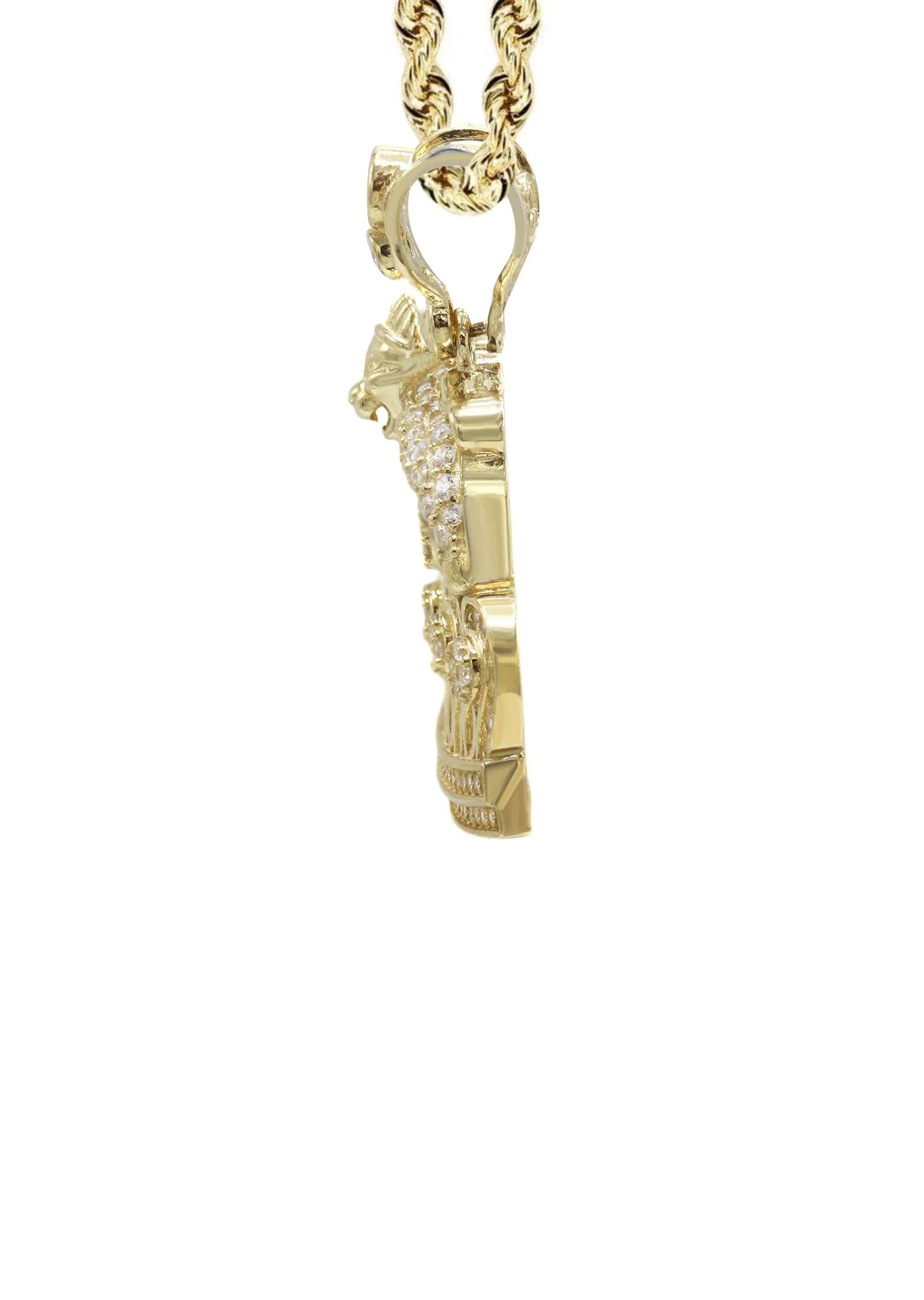10K Yellow Gold Lion Necklace | Appx. 16.4 Grams - Image 4