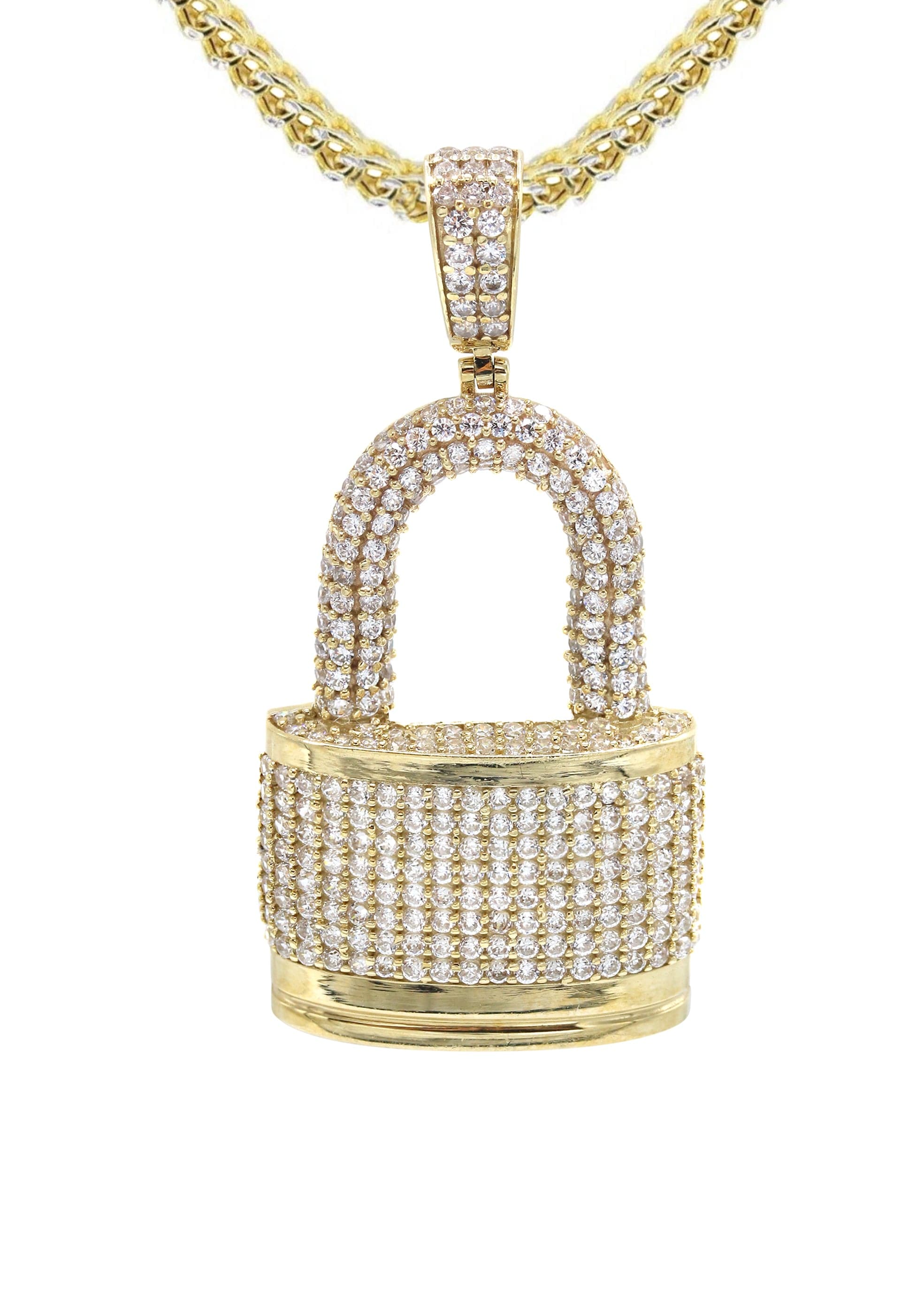 10K Yellow Gold Lock Necklace | Appx. 17 Grams - Image 2