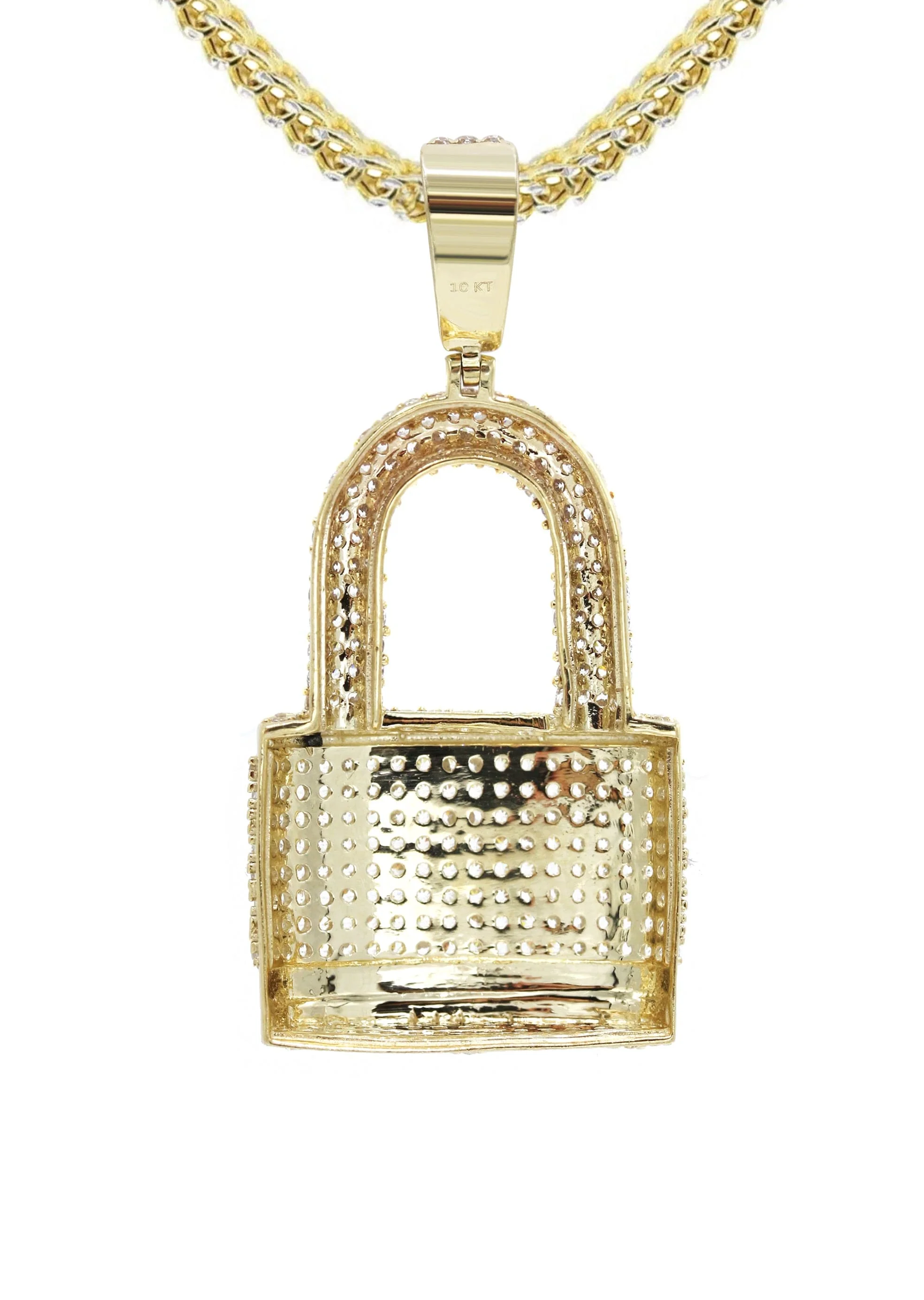 10K Yellow Gold Lock Necklace | Appx. 17 Grams - Image 3