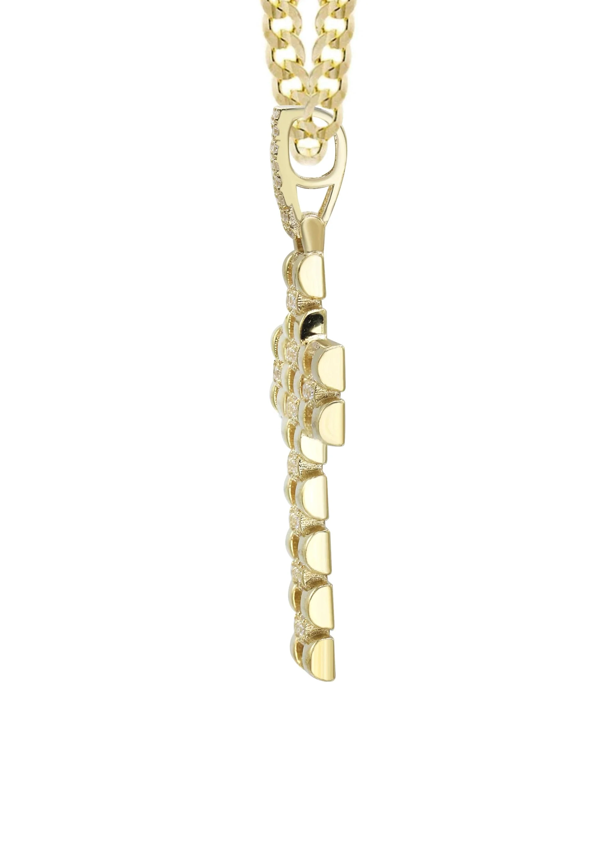 10K Yellow Gold Cross Necklace | Appx. 17.3 Grams - Image 4