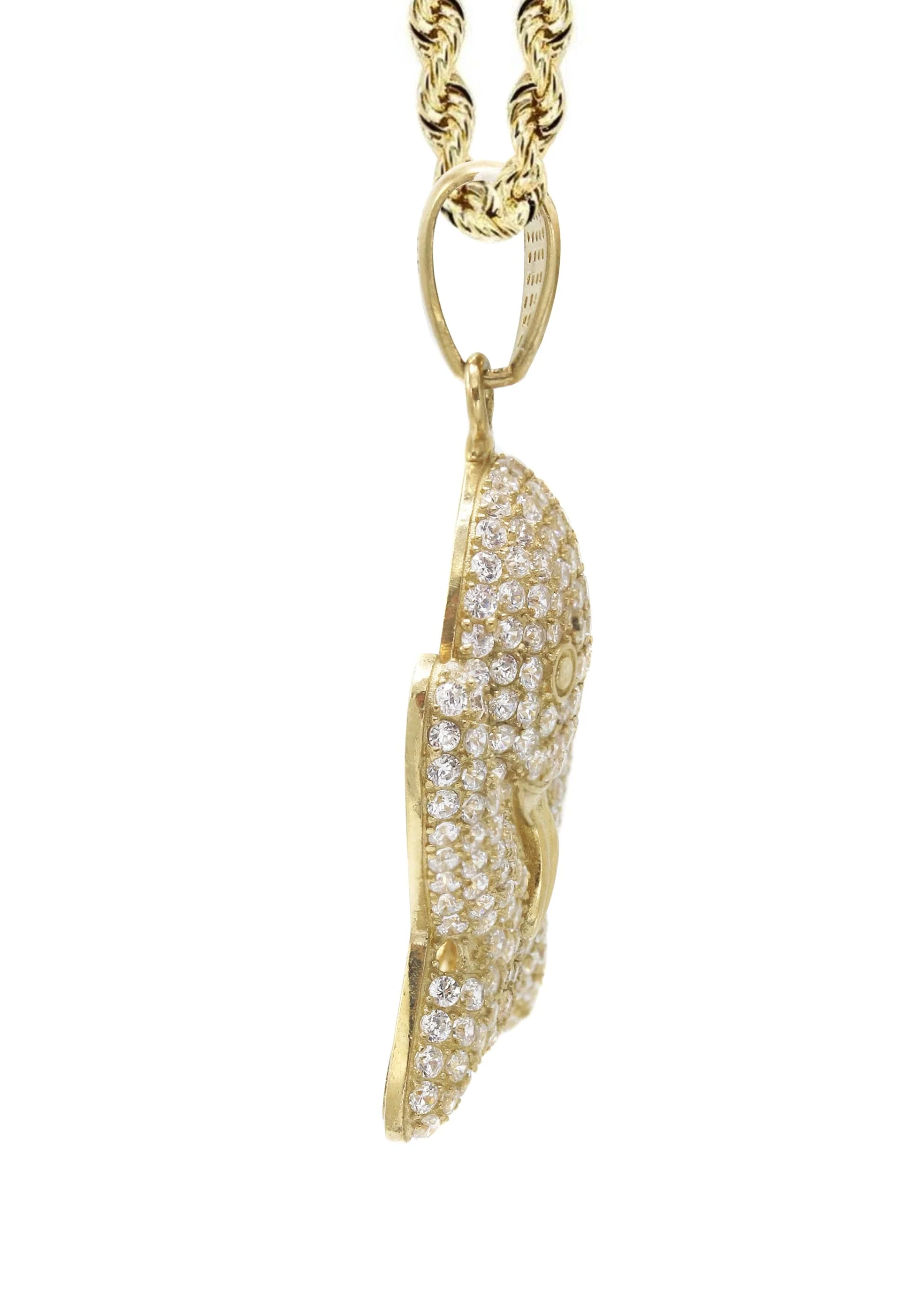 10K Yellow Gold Ghost Emoticon Necklace | Appx. 18.4 Grams - Image 4