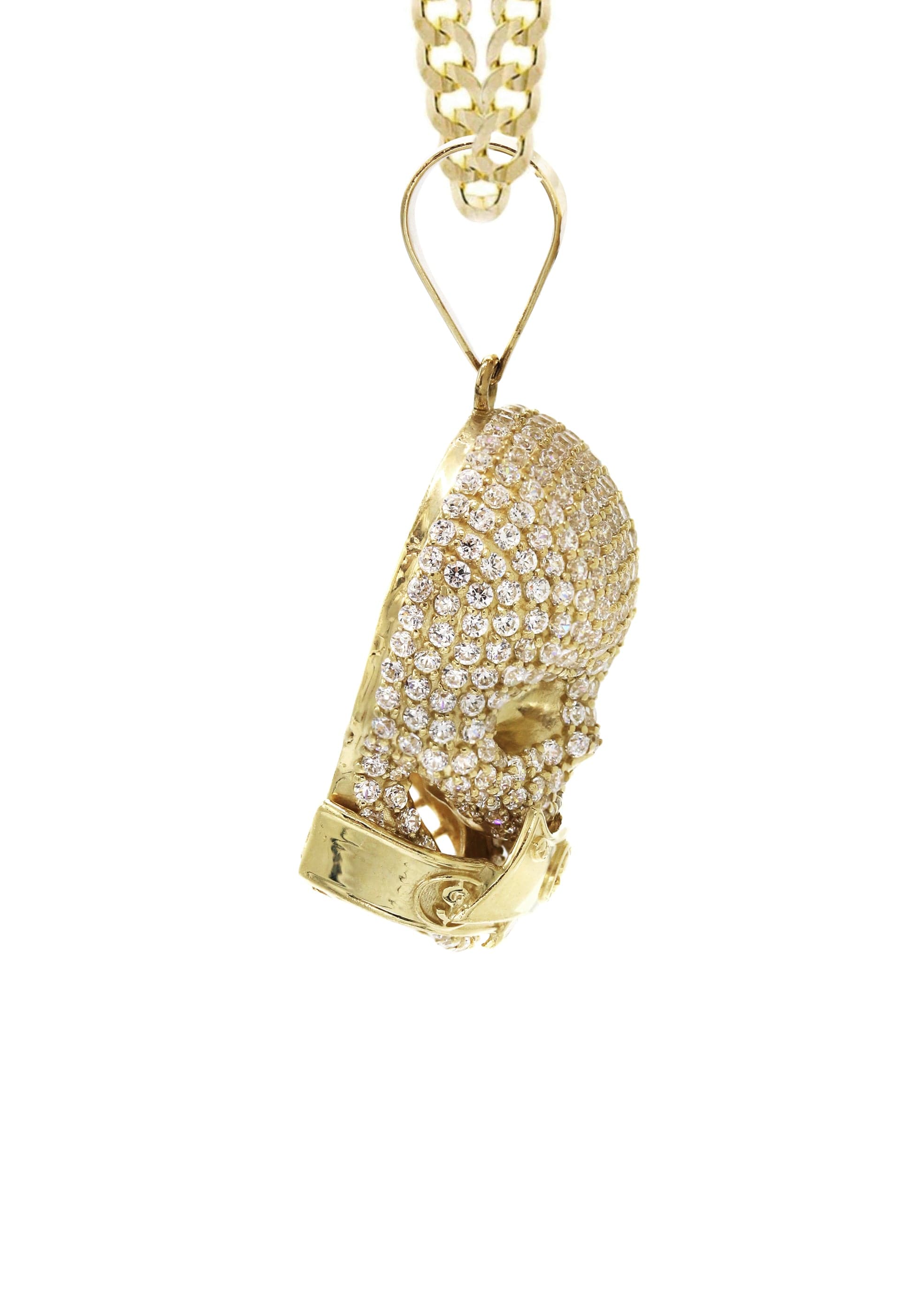 10K Yellow Gold Skull Head Necklace | Appx. 21 Grams - Image 4