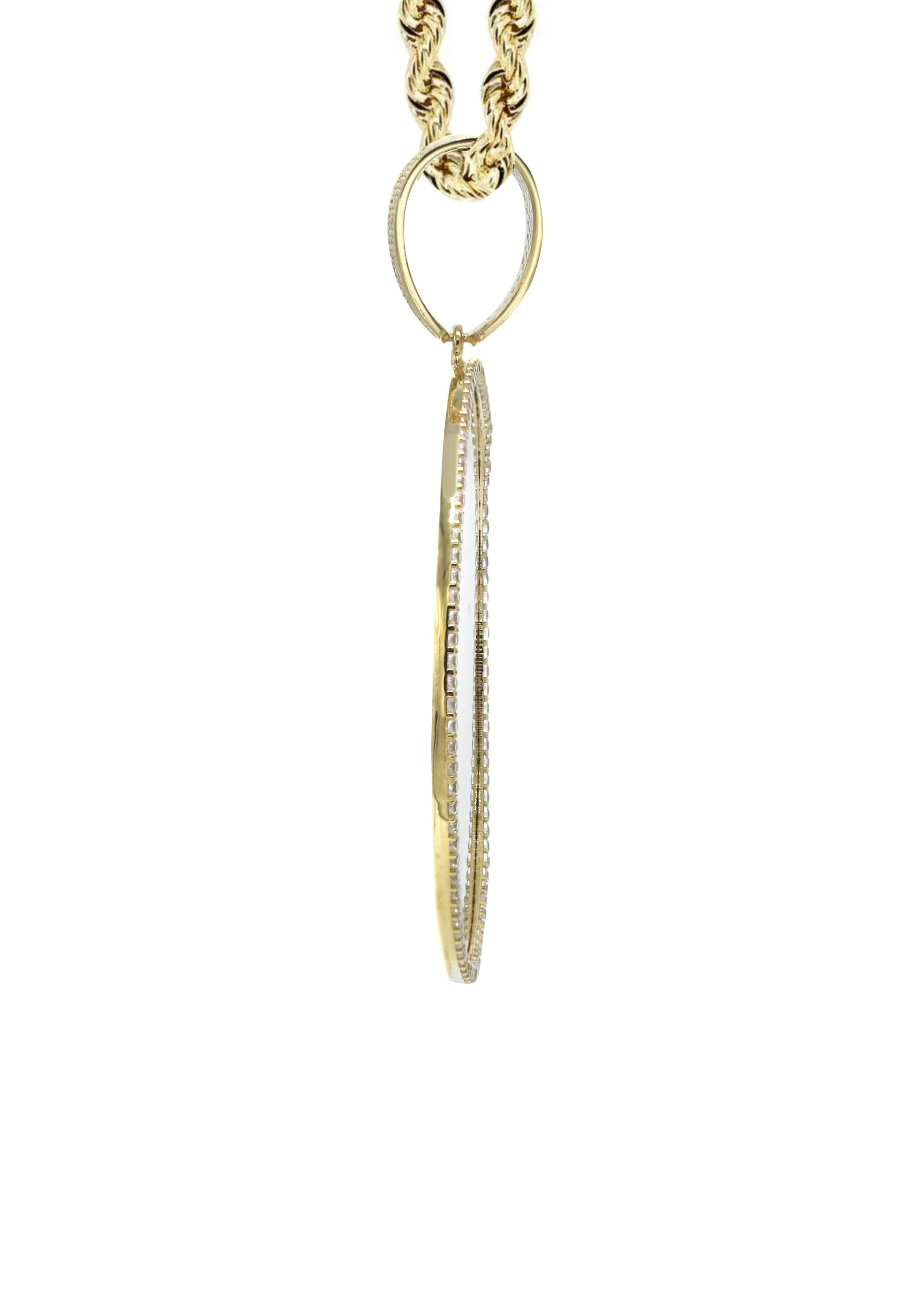 10K Yellow Gold Large Picture Necklace | Appx. 24.3 Grams - Image 4