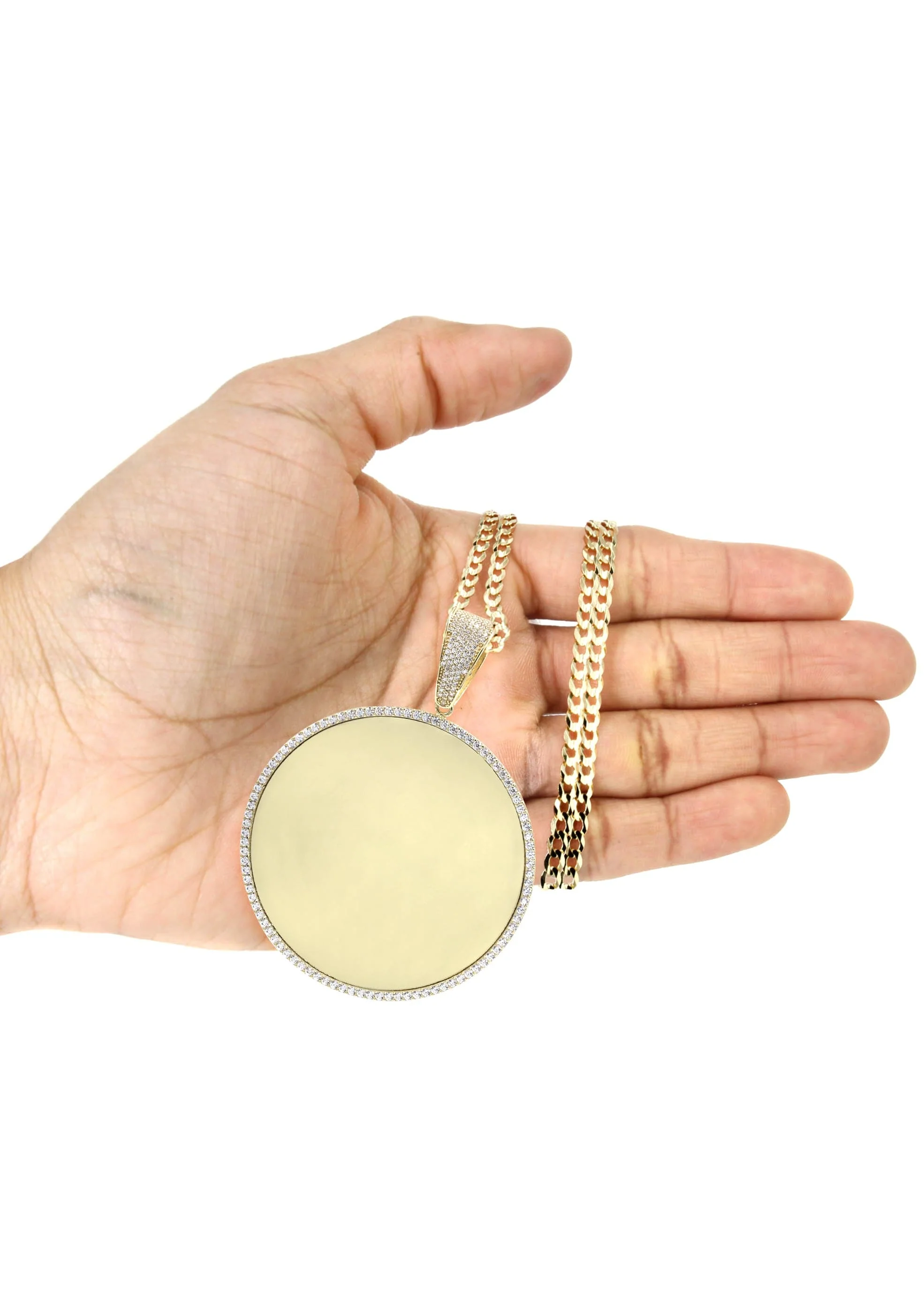 10K Yellow Gold Large Picture Necklace | Appx. 24.3 Grams - Image 5