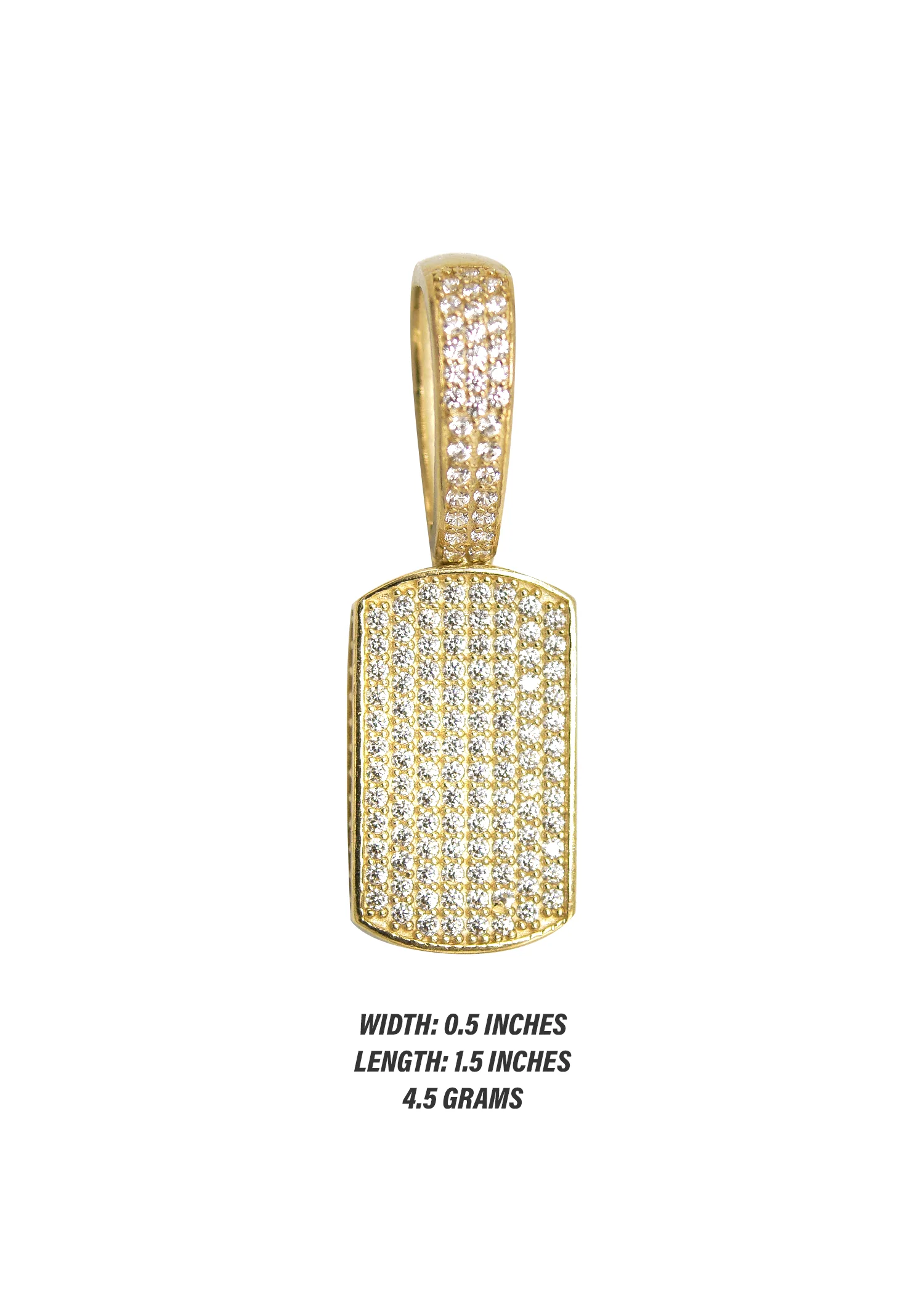 10K Gold  Dog Tag Pendant - Image 2