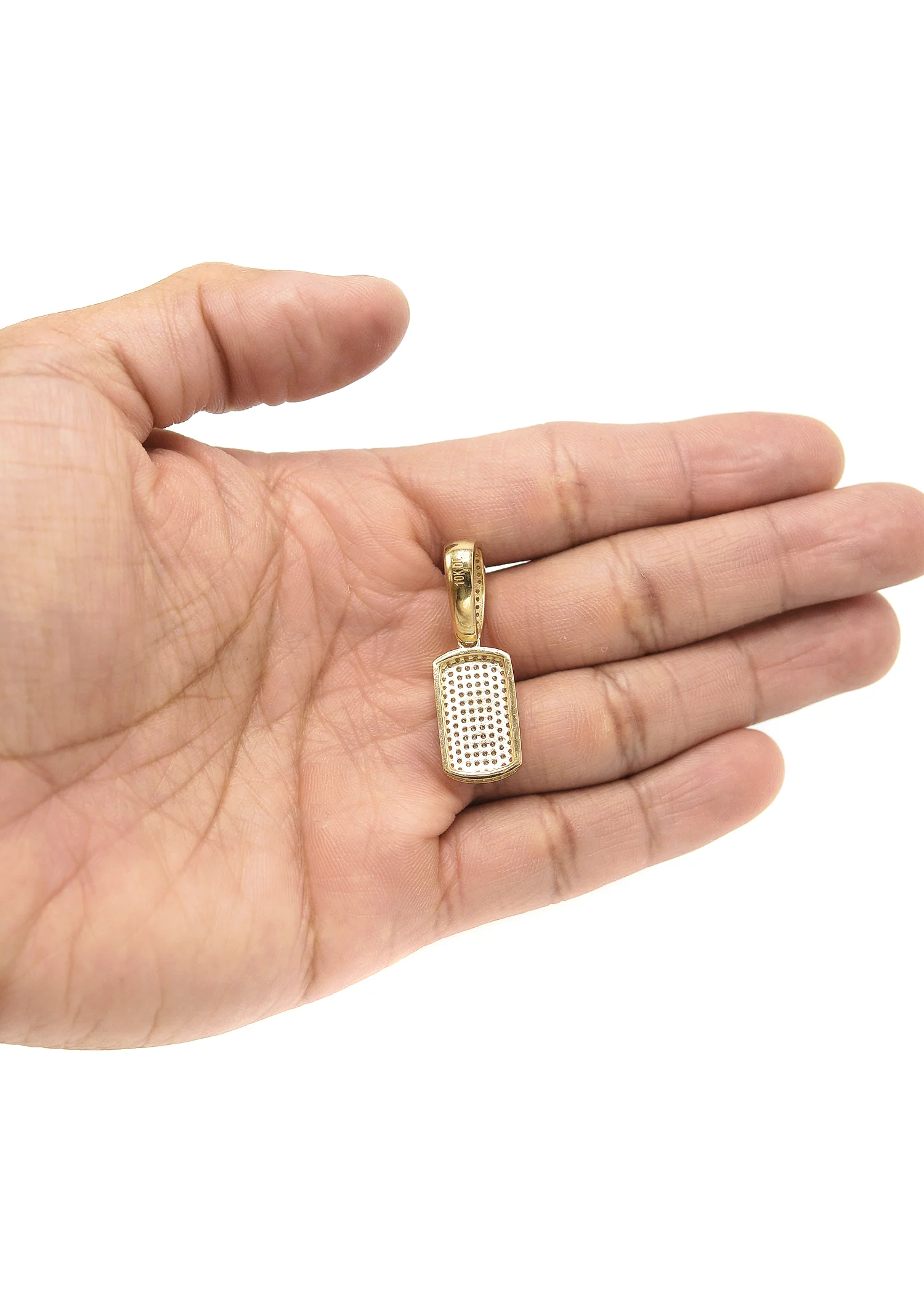 10K Gold  Dog Tag Pendant - Image 4