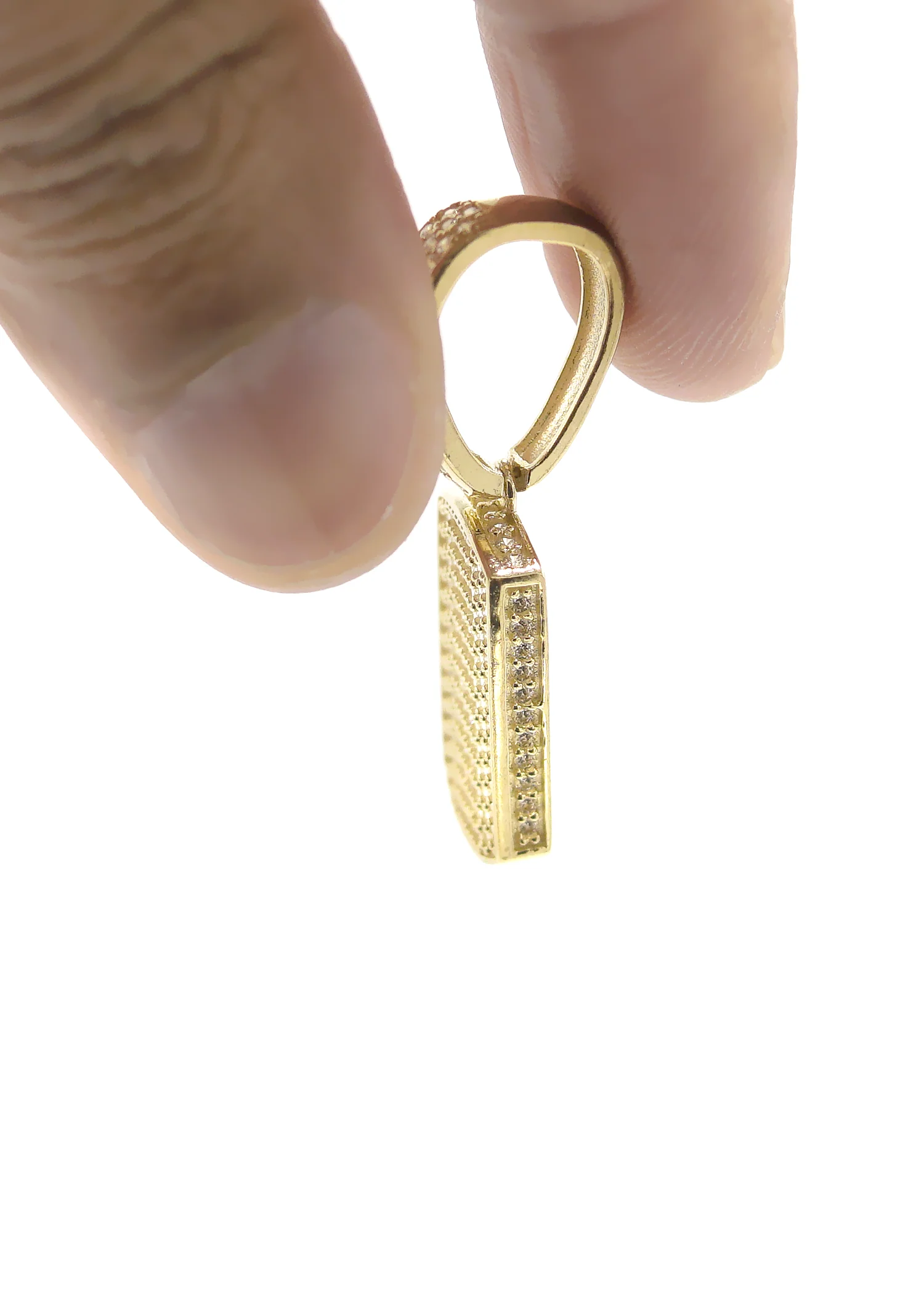 10K Gold  Dog Tag Pendant - Image 5