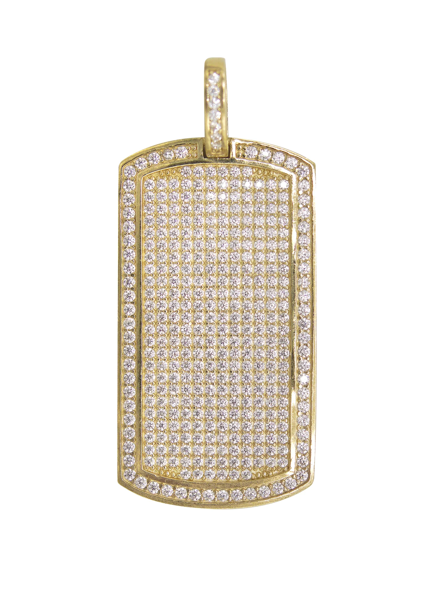 10K Gold Dog Tag Pendant | Customizable Size