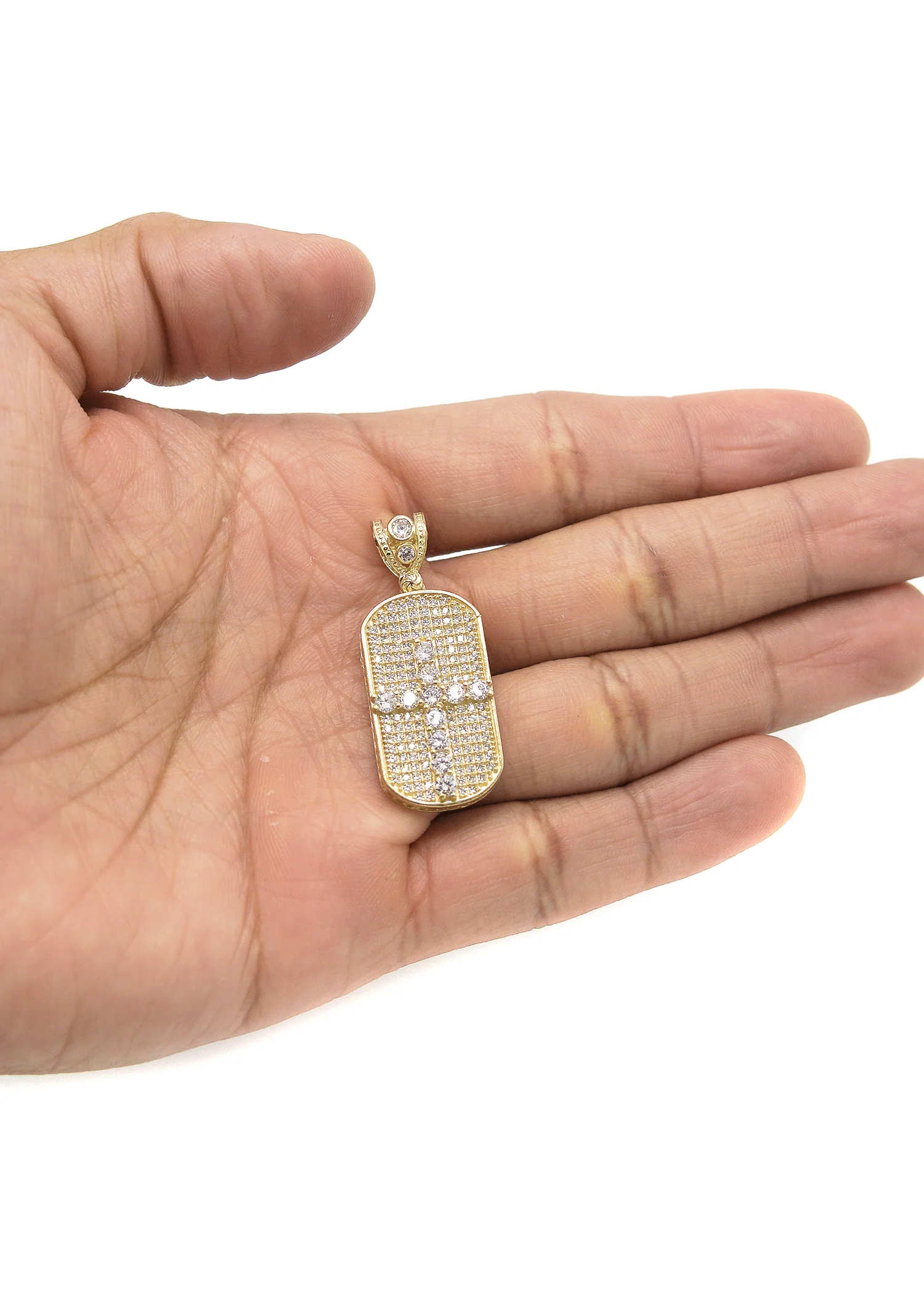 10K Gold Dog Tag Pendant - Image 3