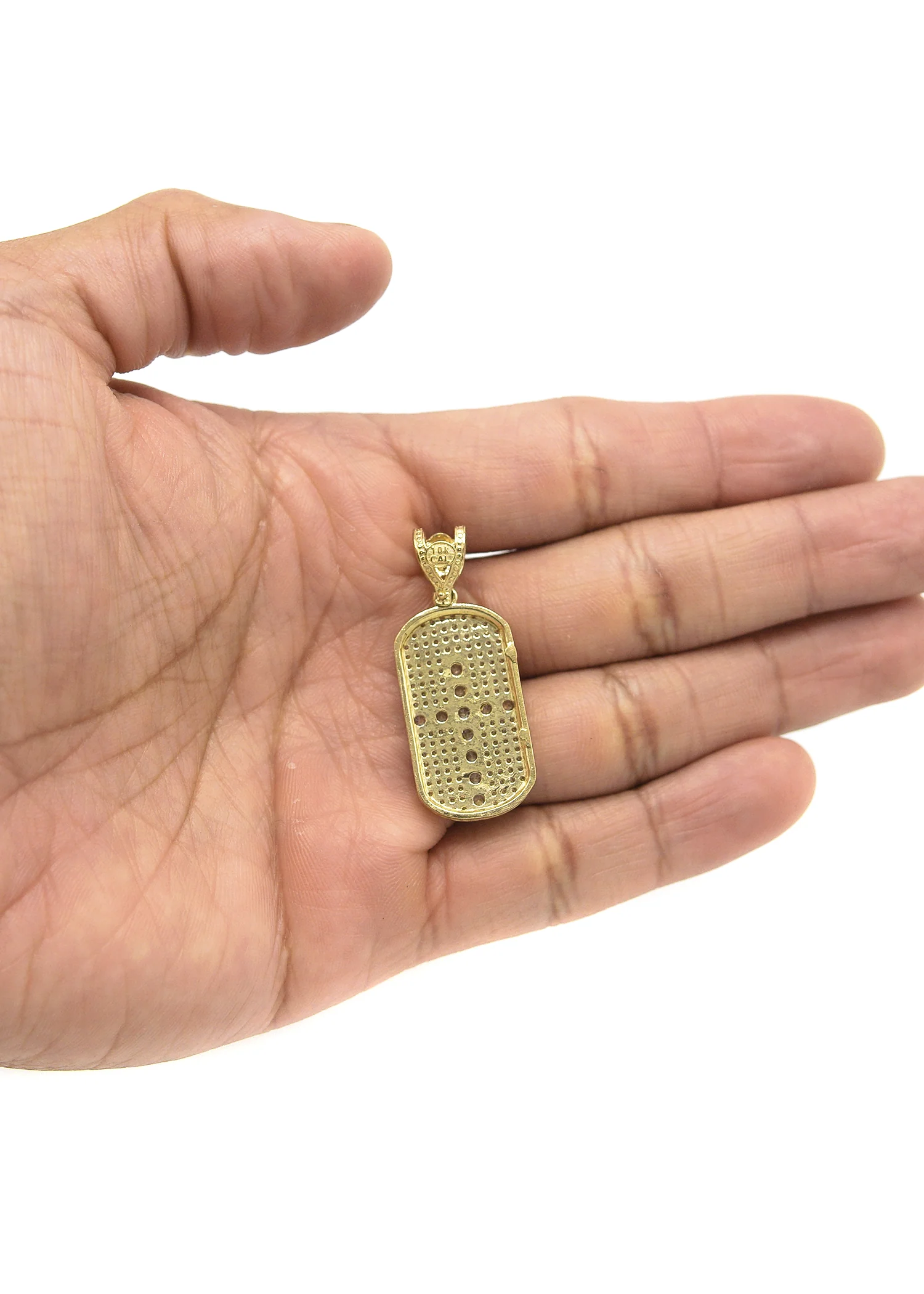 10K Gold Dog Tag Pendant - Image 4