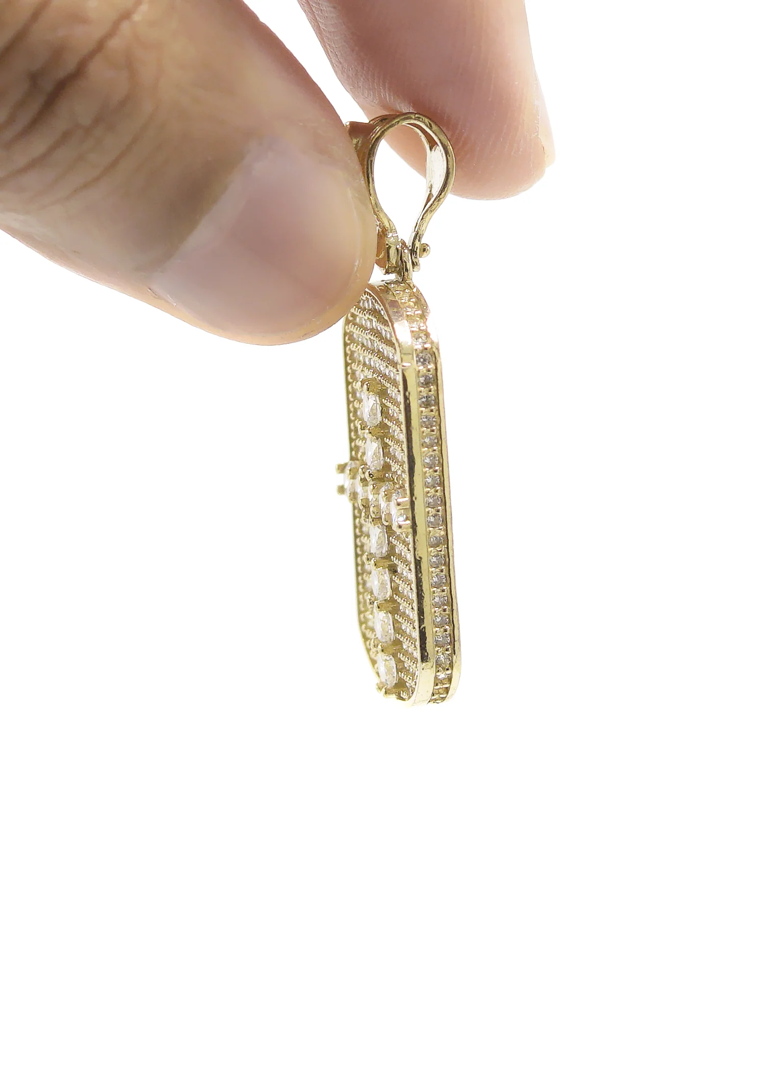 10K Gold Dog Tag Pendant - Image 5