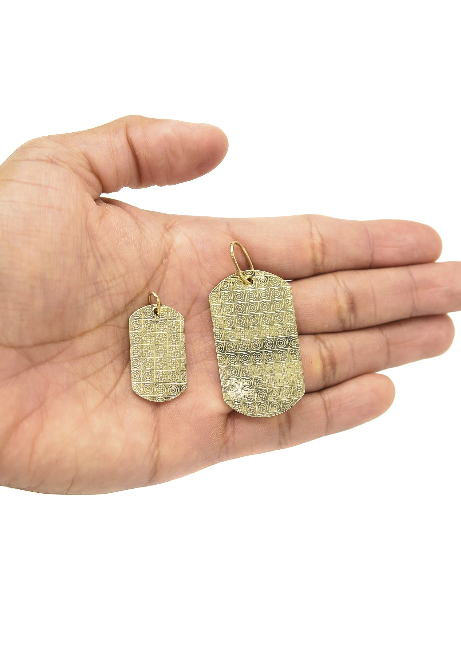 10K Gold Dog Tag Pendant | Customizable Size - Image 4