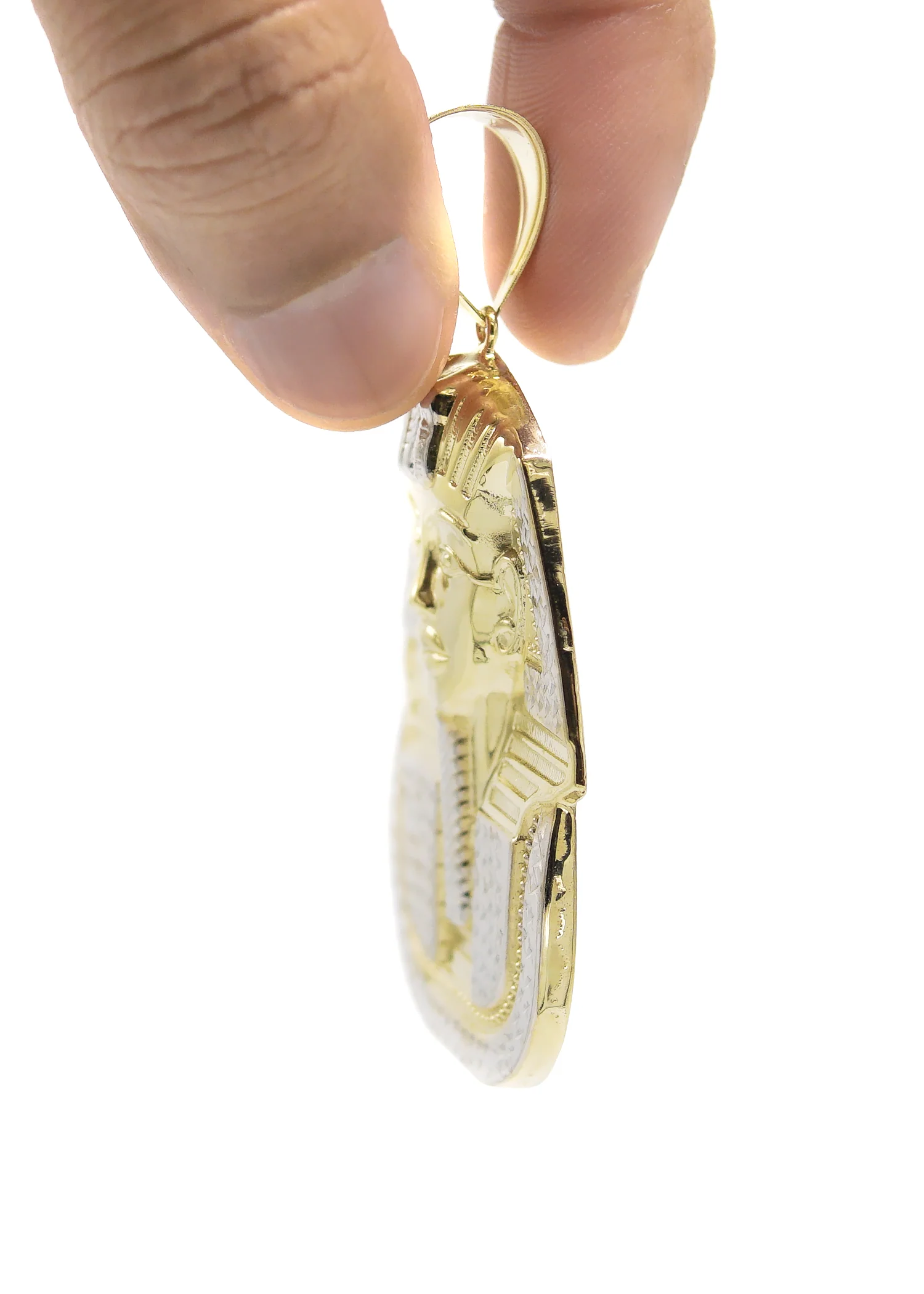 10K Yellow Gold Pharaoh Pendant | Customizable Size - Image 5