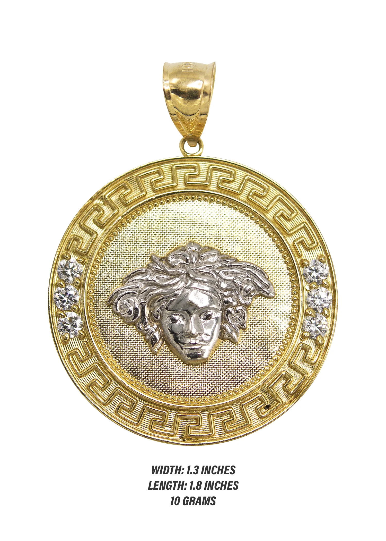 10K Yellow Gold Medusa Style Pendant | 10 Grams - Image 2