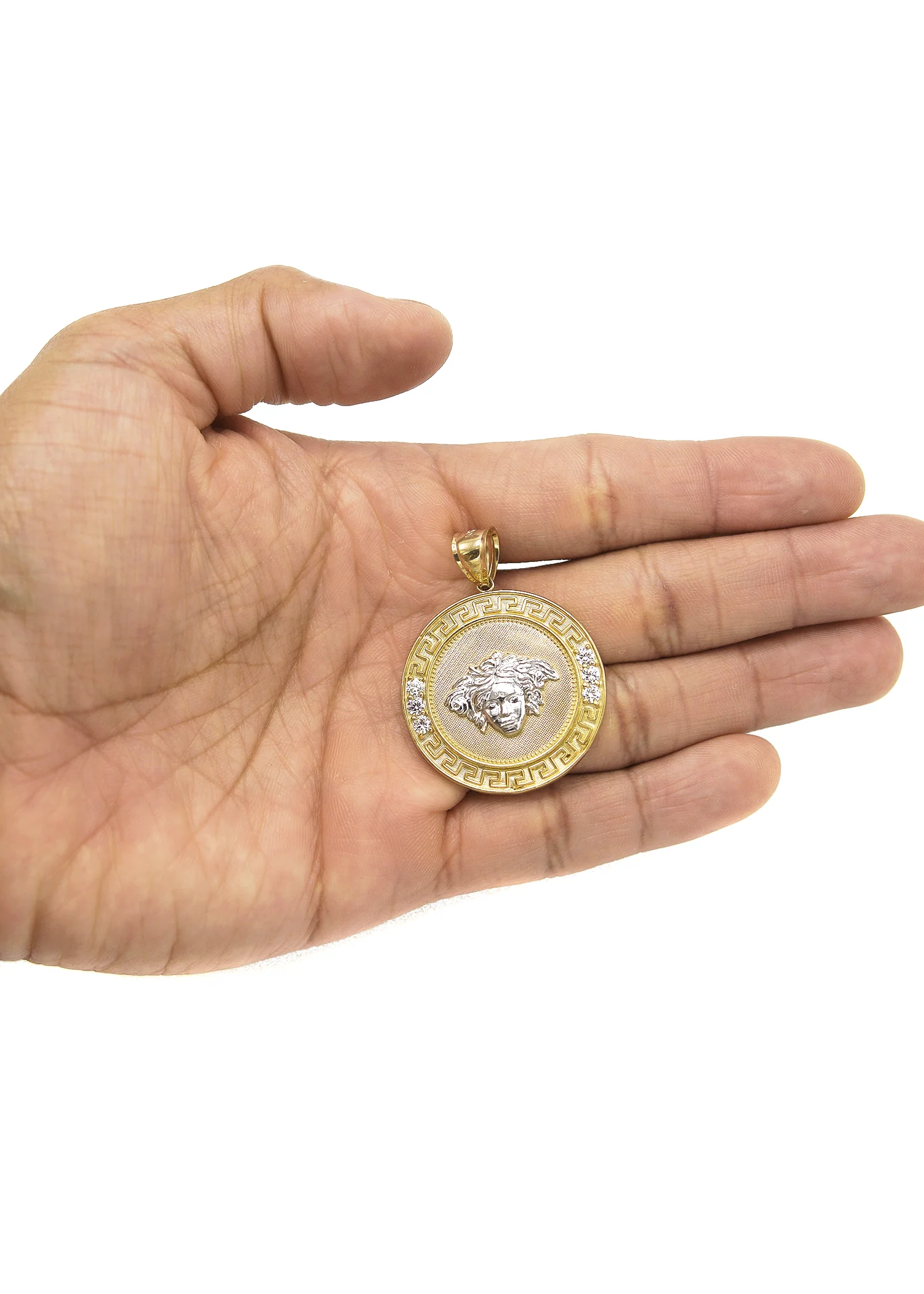 10K Yellow Gold Medusa Style Pendant | 10 Grams - Image 3