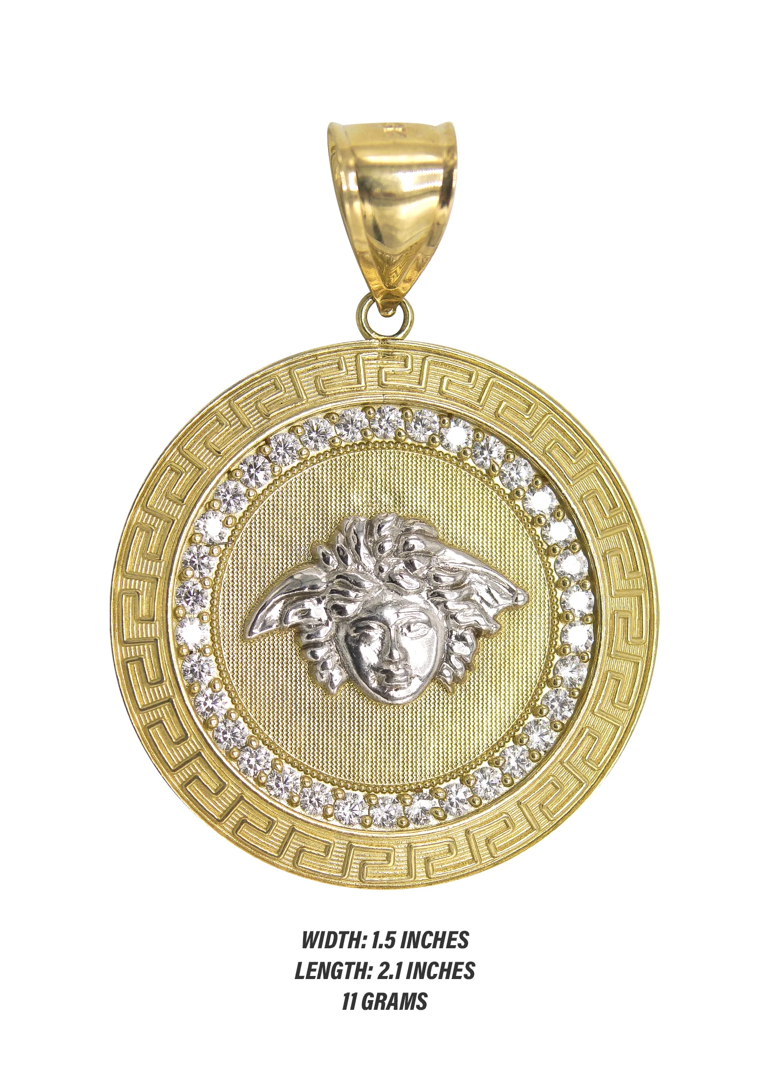 10K Yellow Gold Medusa Style Pendant | 12.4 Grams - Image 2