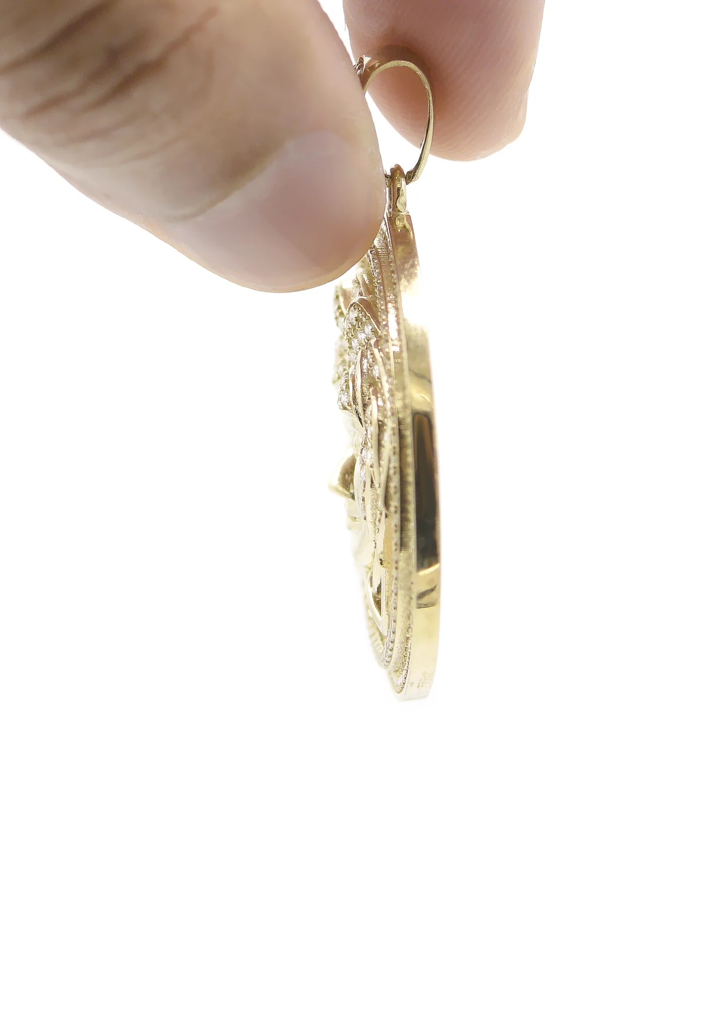 10K Yellow Gold Medusa Style Pendant | 12.4 Grams - Image 5