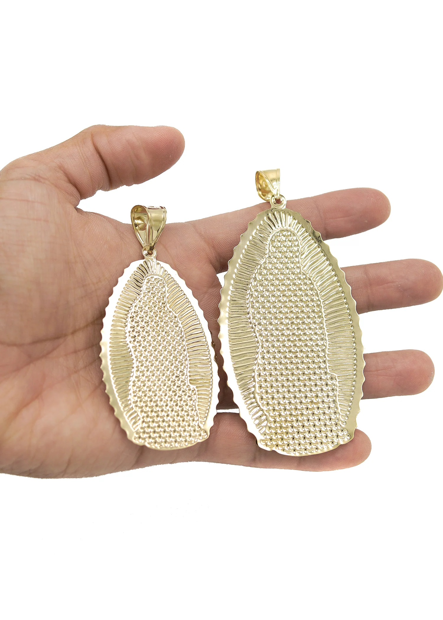 10K Gold Virgin Mary Pendant | Customizable Size - Image 4