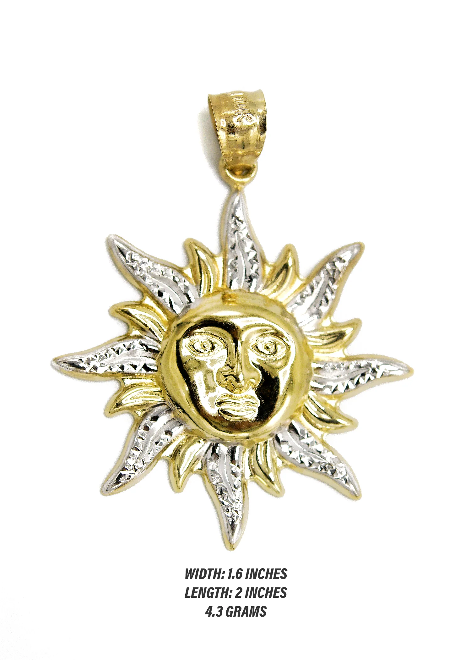 10K Gold Sun Pendant | 4.3 Grams - Image 2