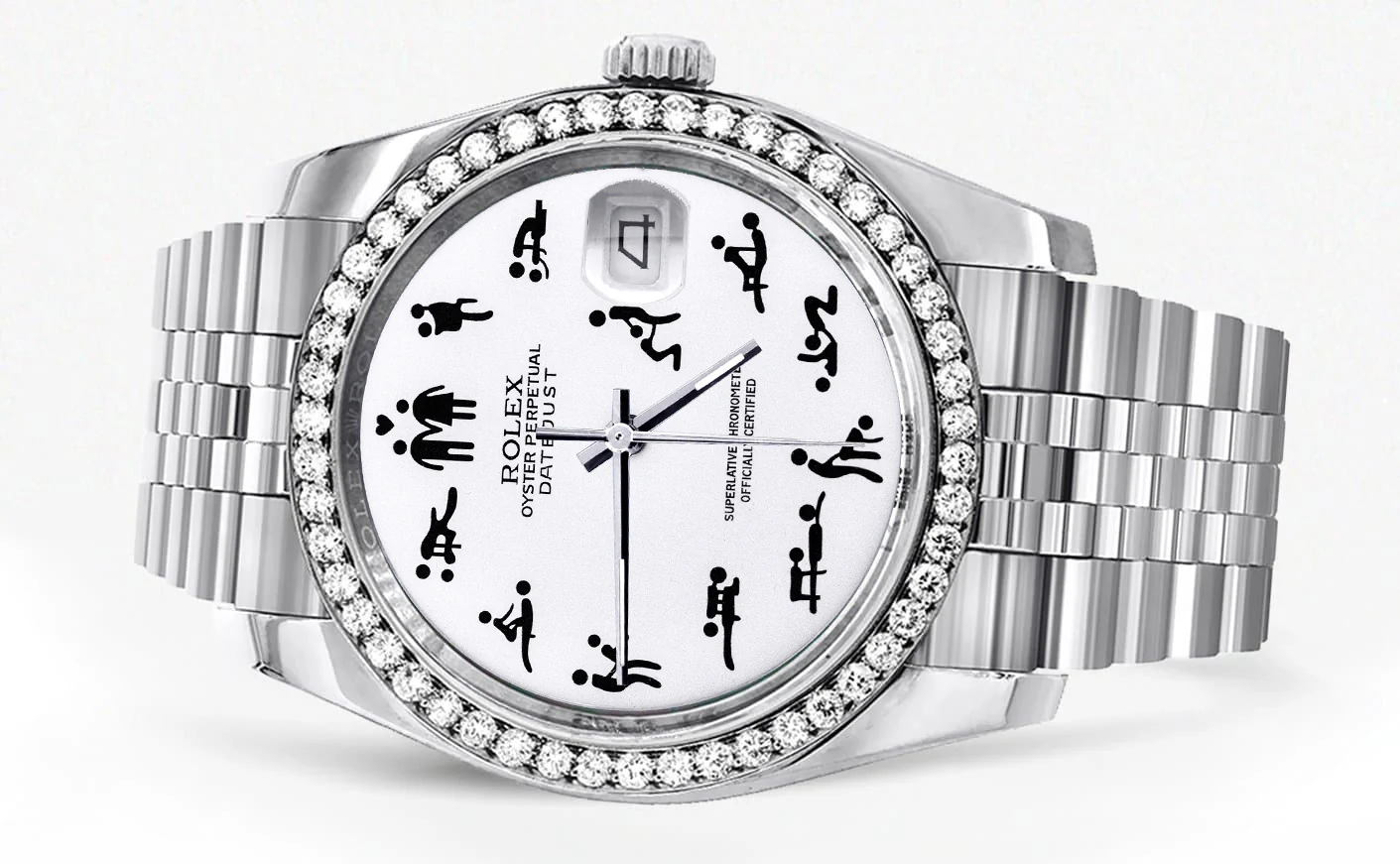 116200 | Hidden Clasp | Diamond Rolex Datejust  Watch | 36Mm | Custom Erotic Dial | Jubilee Band - Image 2
