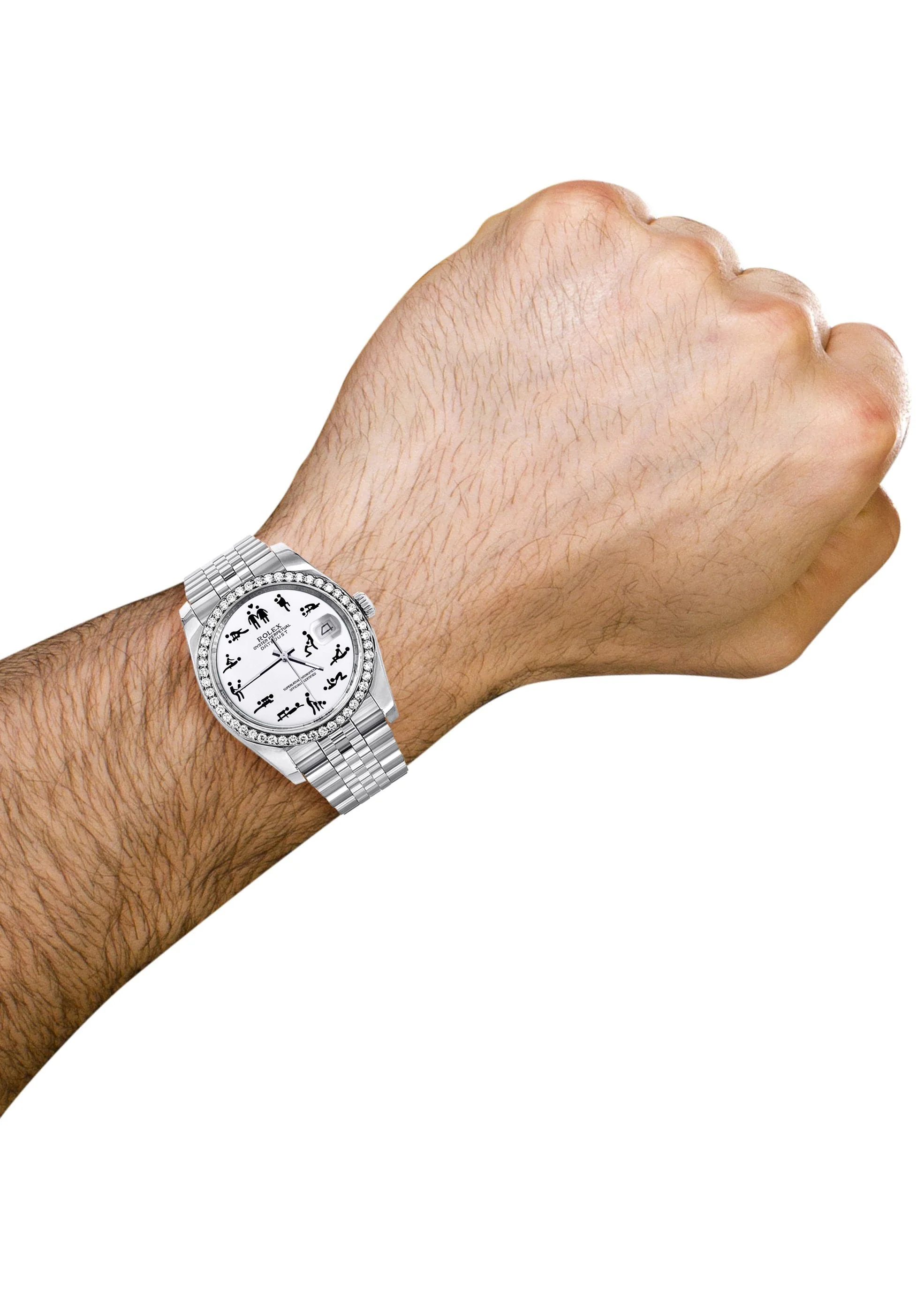 116200 | Hidden Clasp | Diamond Rolex Datejust  Watch | 36Mm | Custom Erotic Dial | Jubilee Band - Image 5