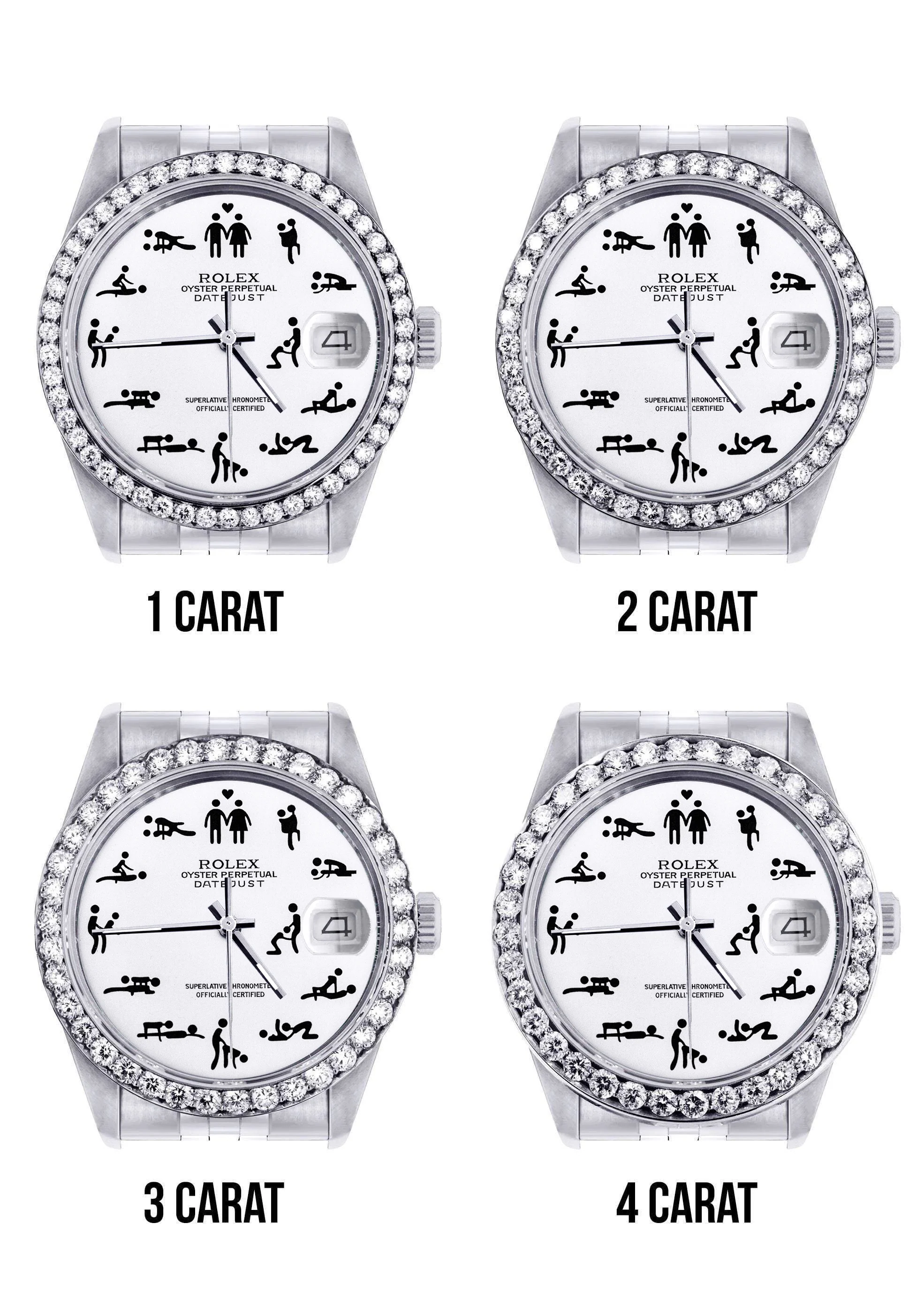 116200 | Hidden Clasp | Diamond Rolex Datejust  Watch | 36Mm | Custom Erotic Dial | Jubilee Band - Image 7