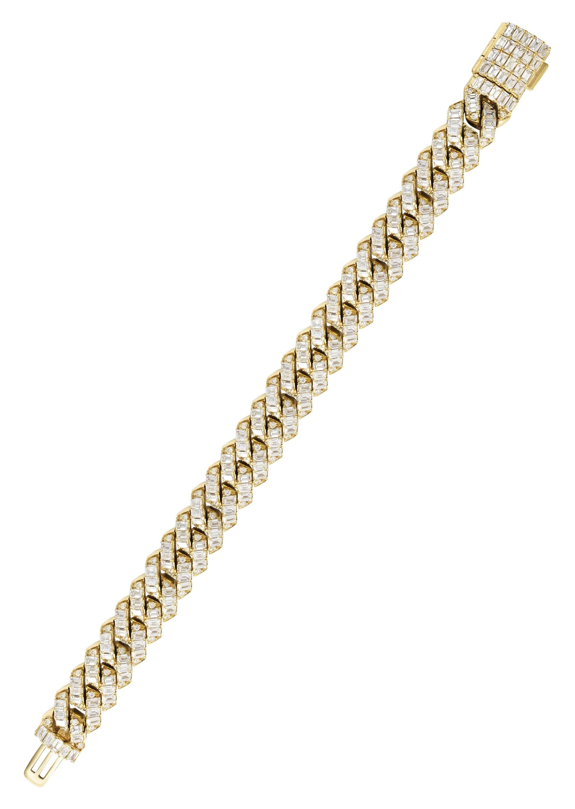14K Iced Out Baguette Diamond Miami Cuban Link Bracelet | 66.28 Grams | 21.45 Carats - Image 4