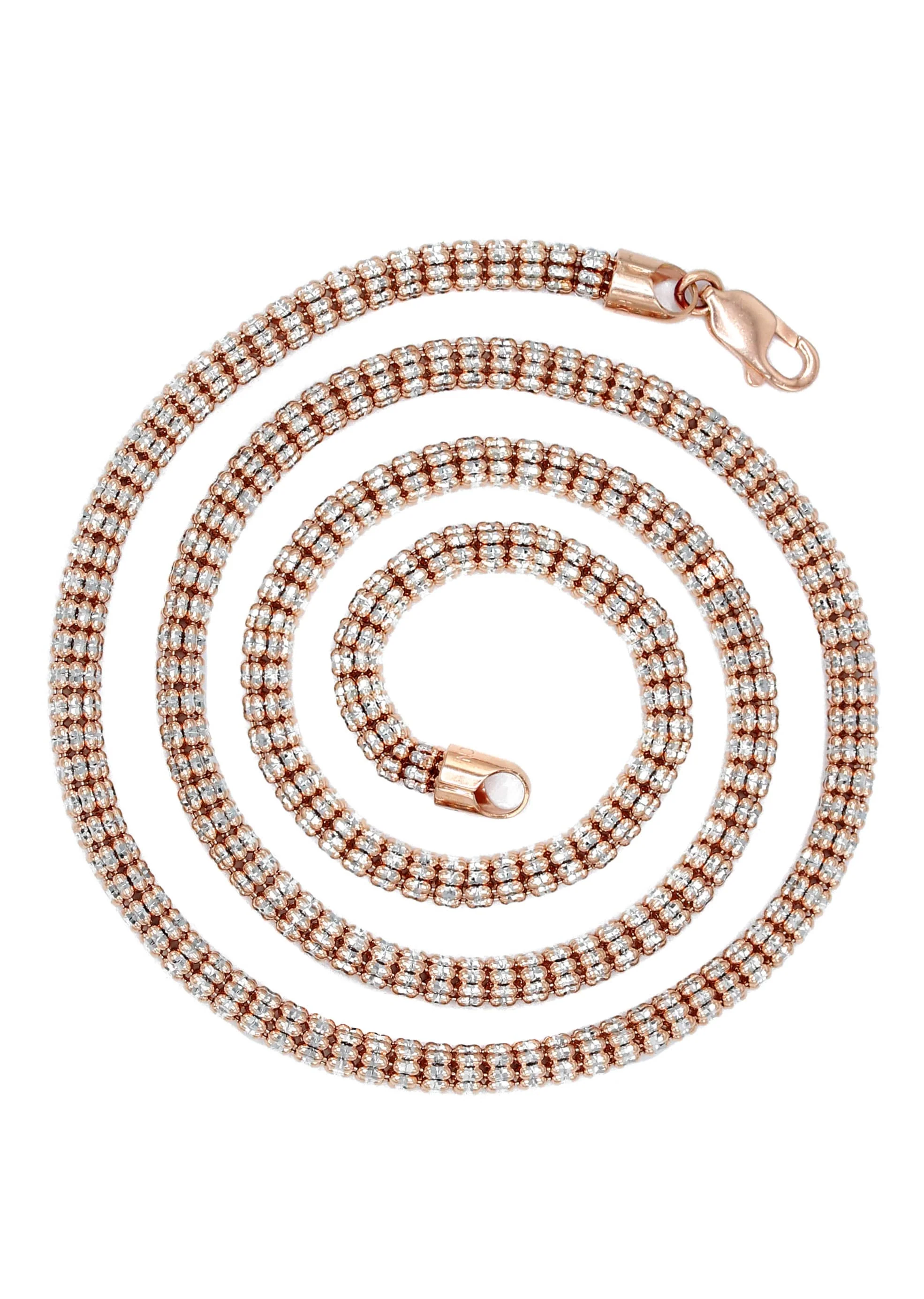 Mens Ice Chain 10K Rose Gold - Image 3