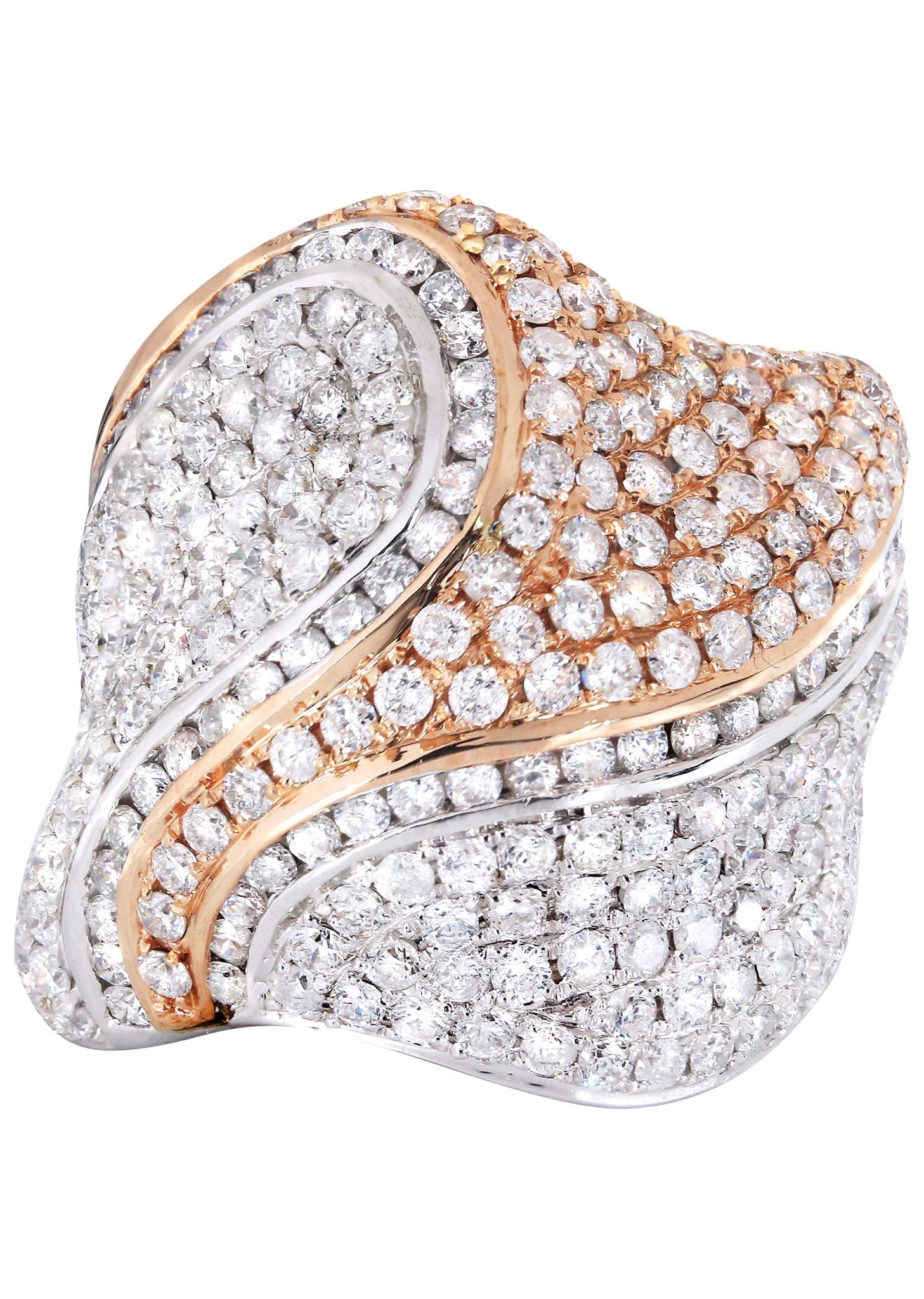 14K Ladies Diamond Cocktail Ring | 4.46 Carats | 13.46 Grams