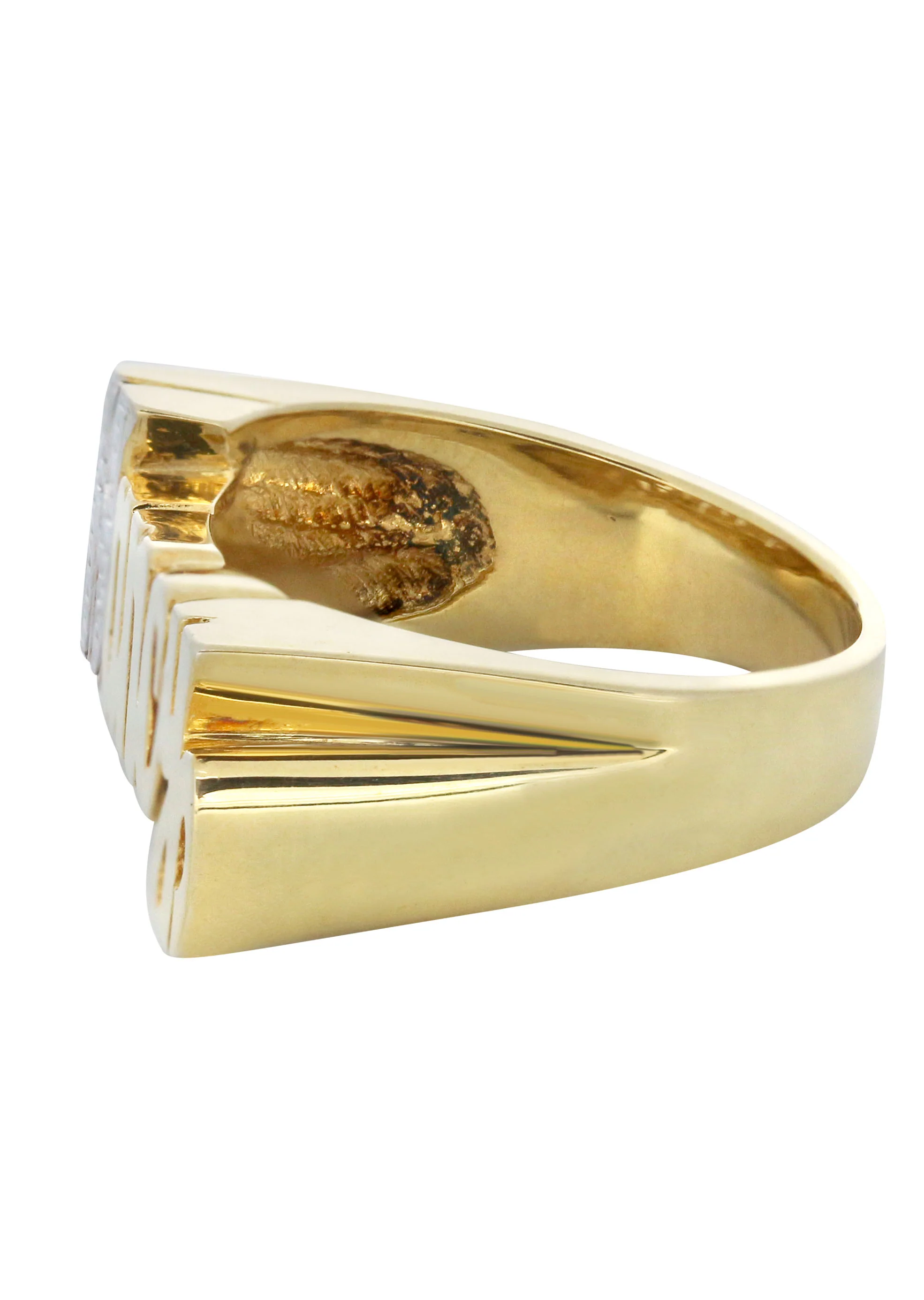 14K Two Tone Diamond Cut Gold Name Ring | Appx. 5.5 Grams - Image 2