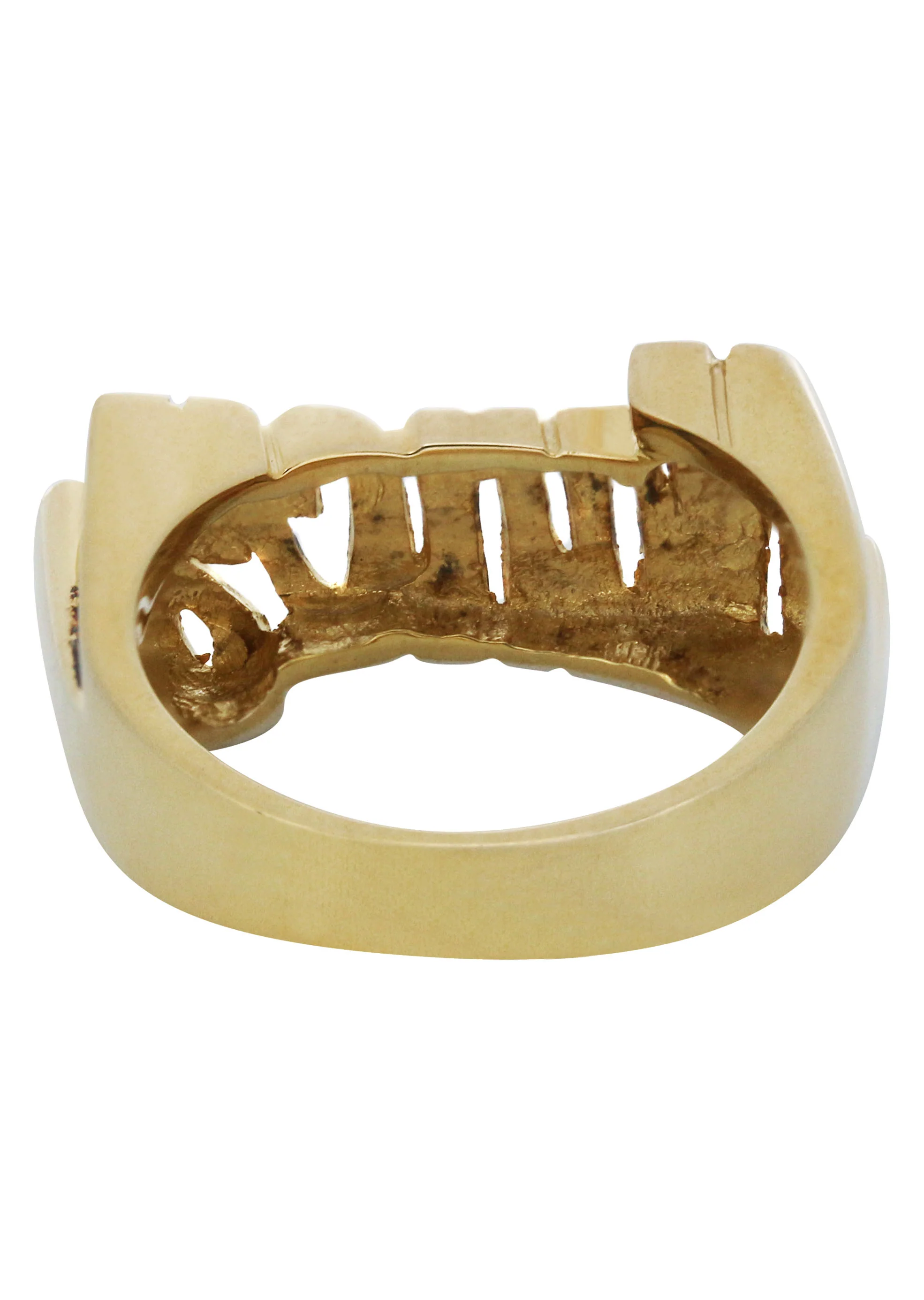 14K Two Tone Diamond Cut Gold Name Ring | Appx. 5.5 Grams - Image 3