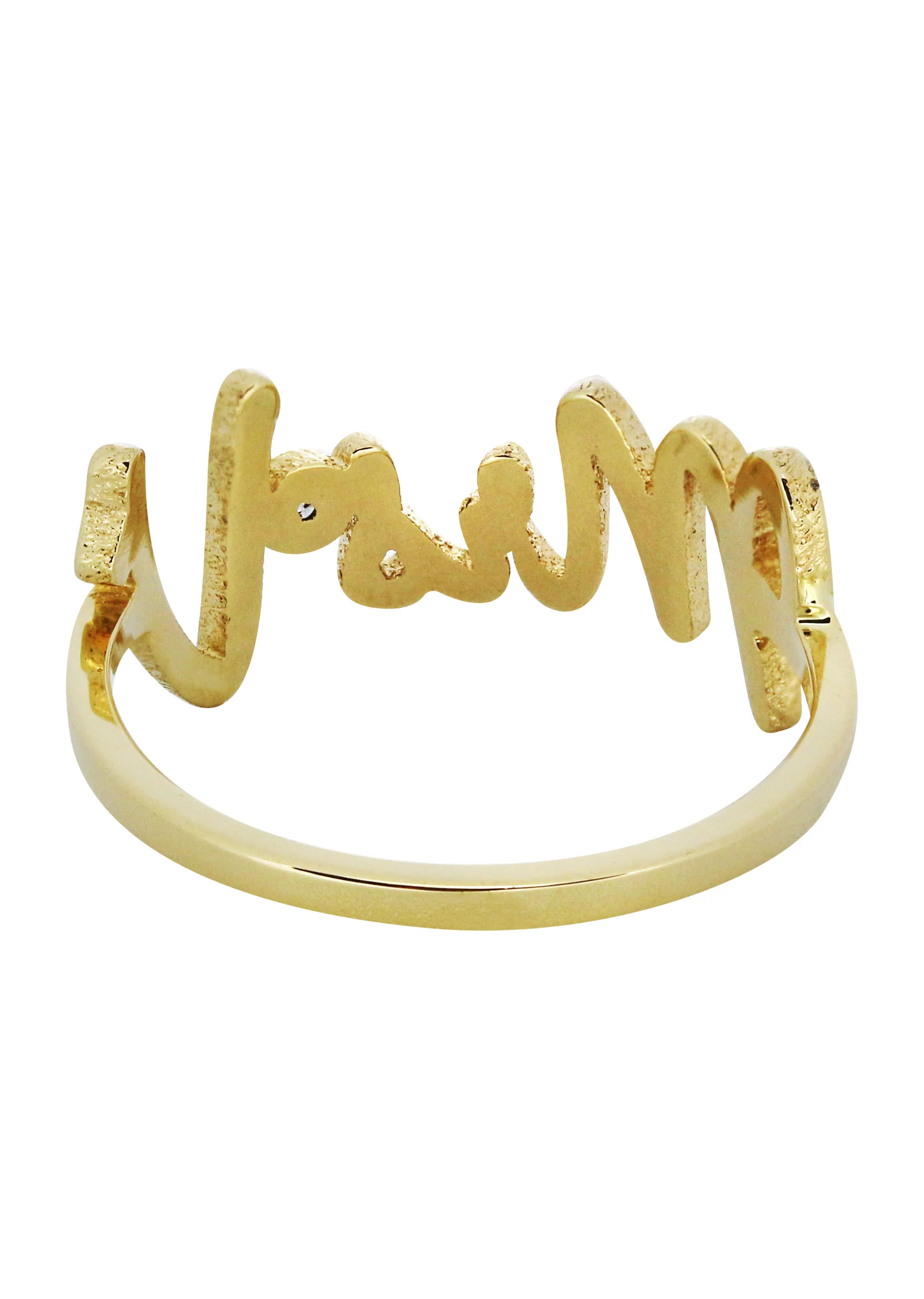 14K Gold Cursive Initial Name Ring | Style #73 - Image 3