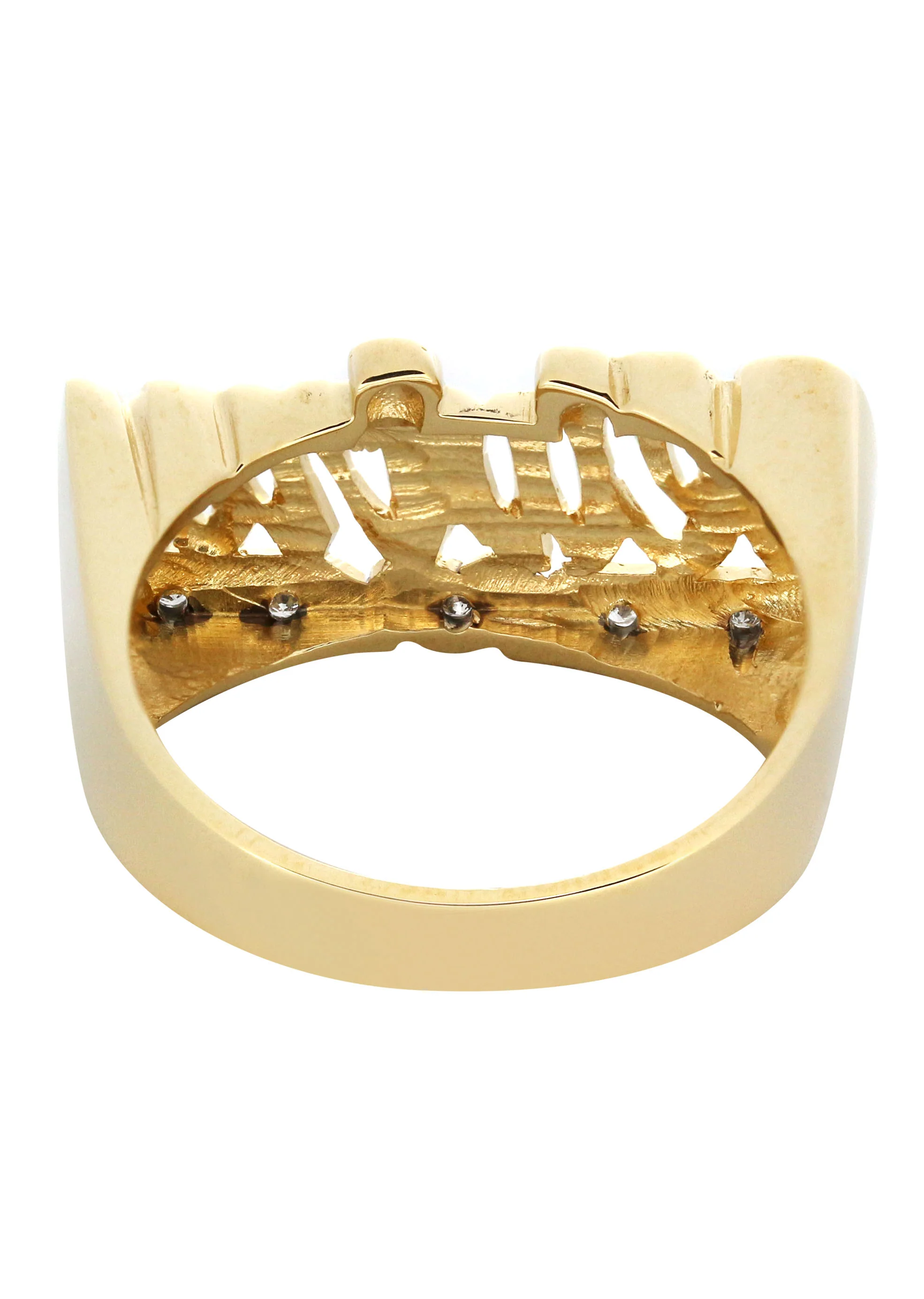 14K Diamond Two Tone Gold Name Ring | Appx. 4.8 Grams - Image 3