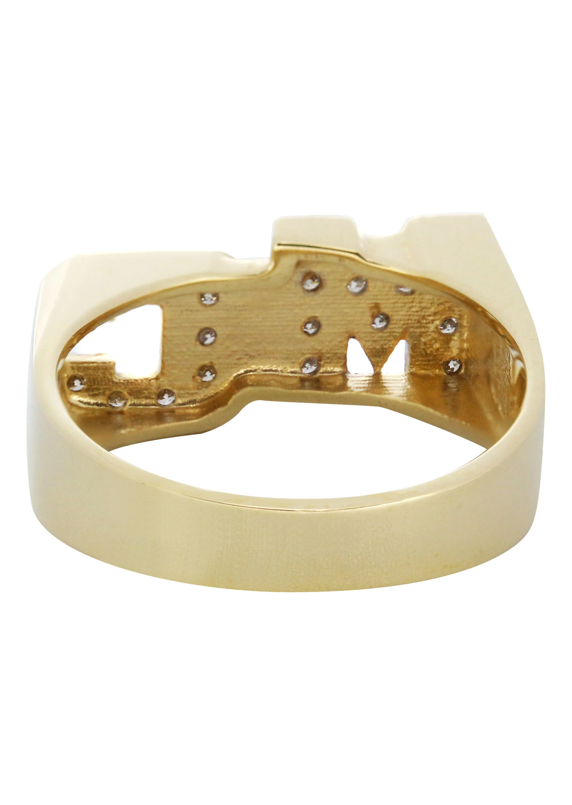 14K Diamond Initials Gold Name Ring | Style #104 - Image 3