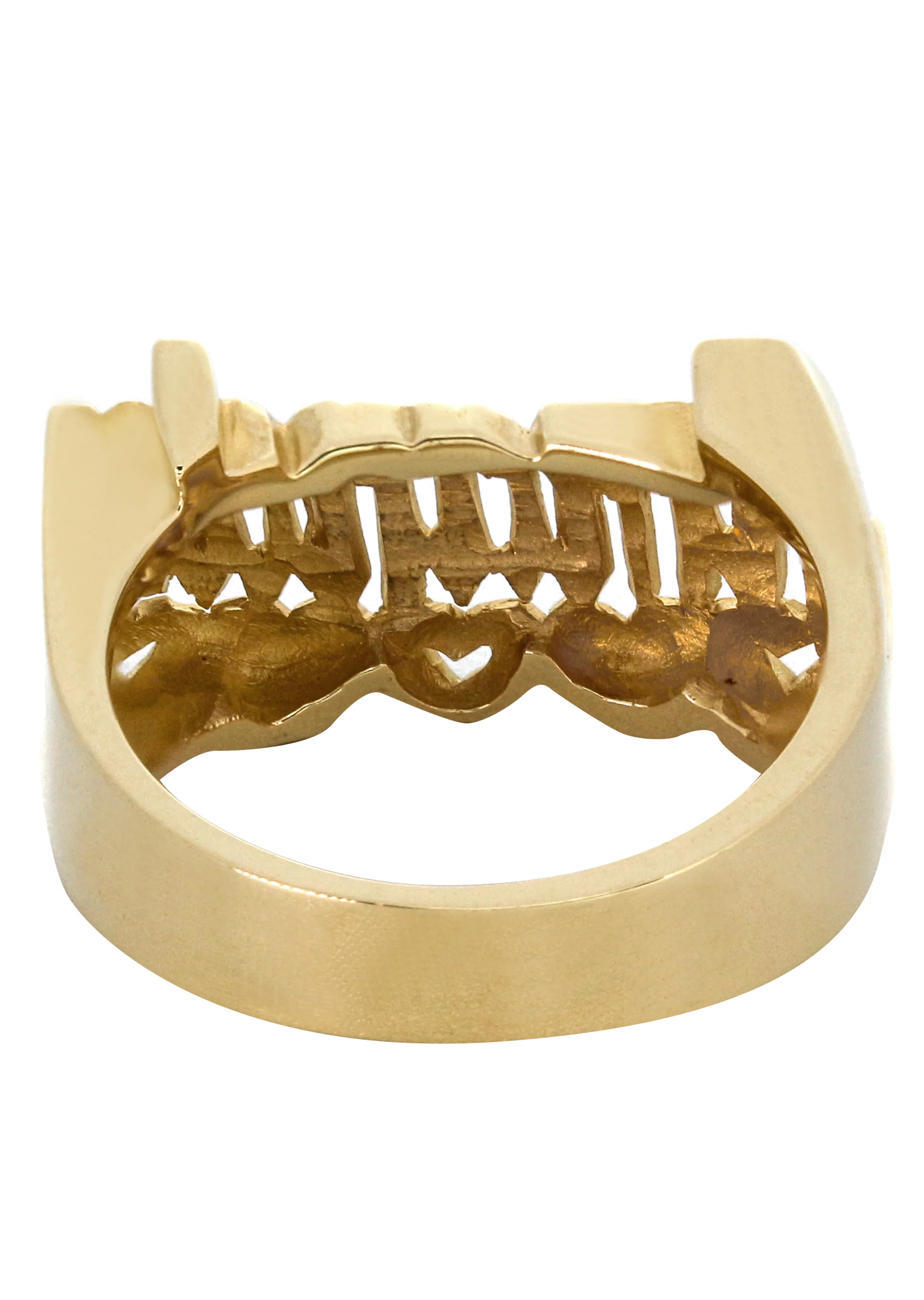 14K Script Hearts Gold Name Ring | Appx. 6 Grams - Image 3