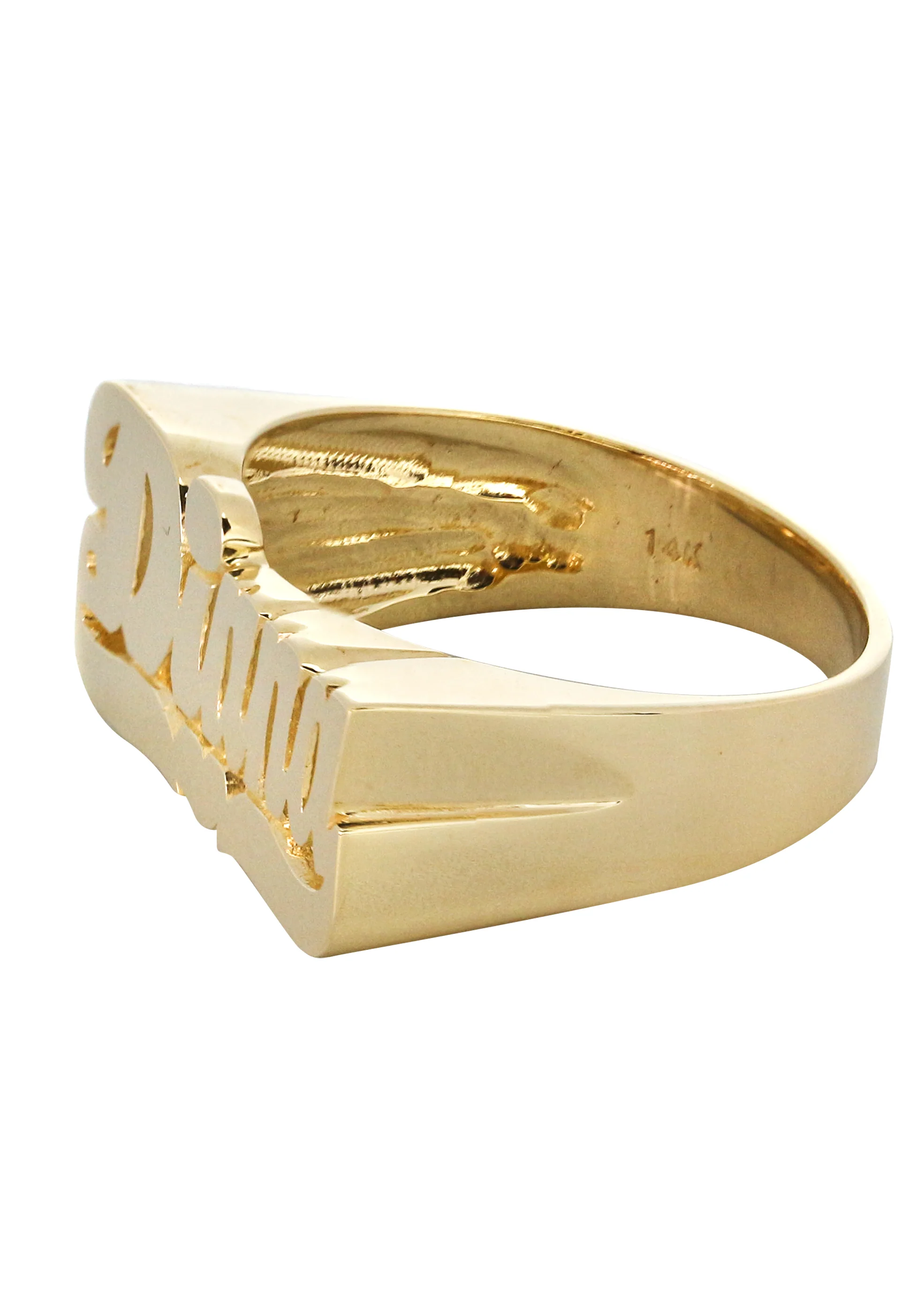 14K Script With Heart Gold Name Ring | Appx. 6 Grams - Image 2