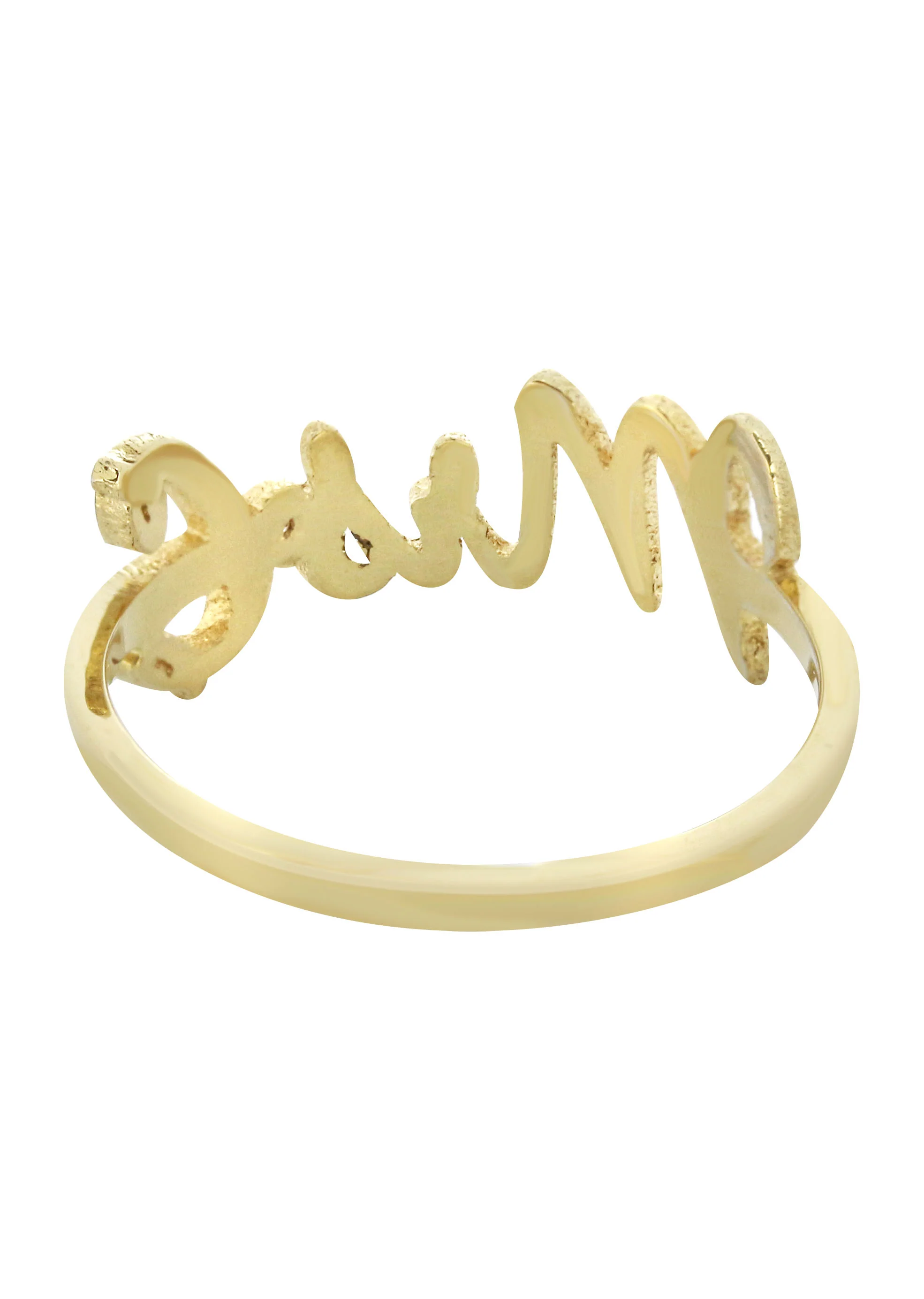 14K Gold Cursive Initial Name Ring | Style #102 - Image 3