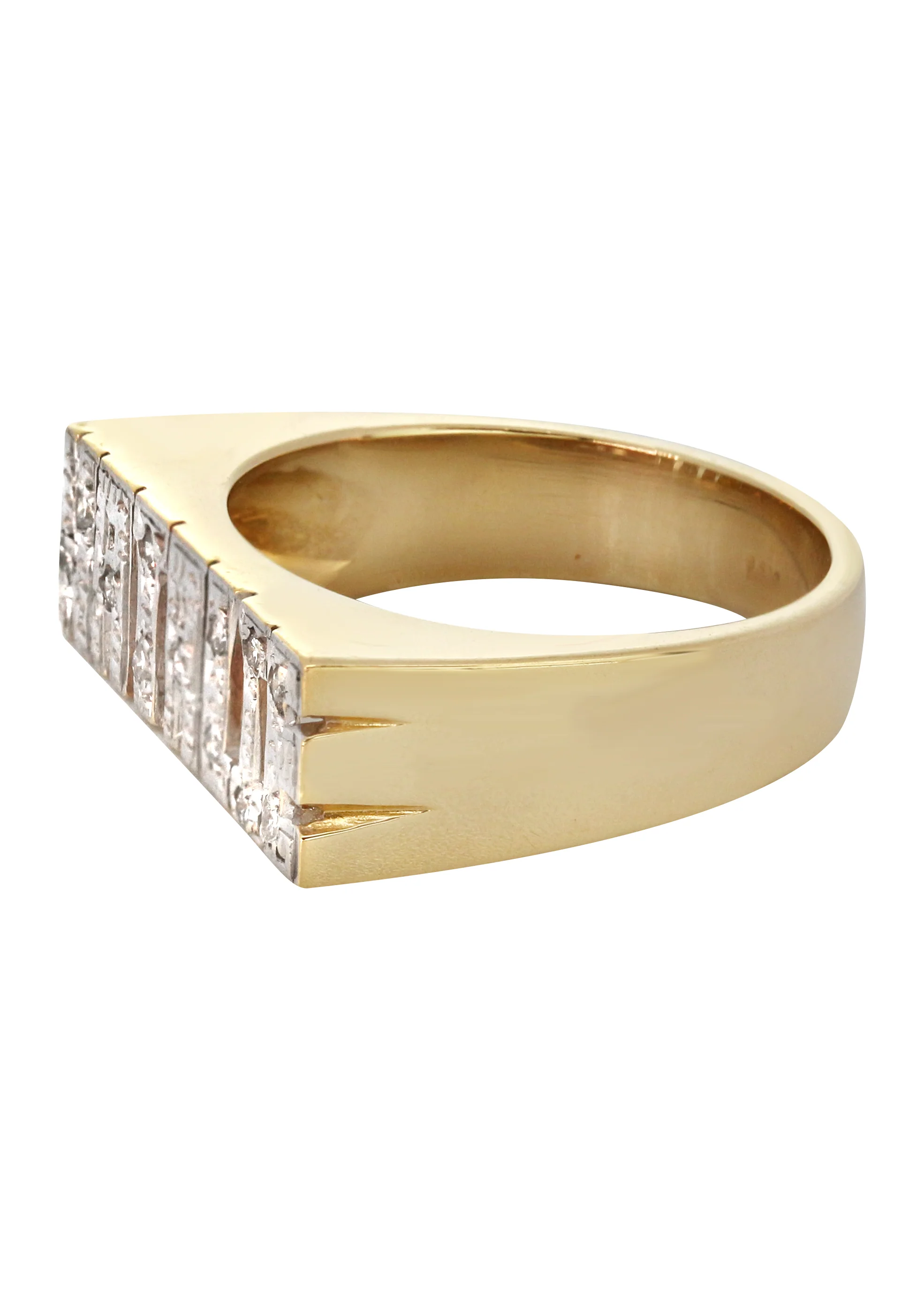 14K Diamond Bold Gold Name Ring | Appx. 5.3 Grams - Image 2