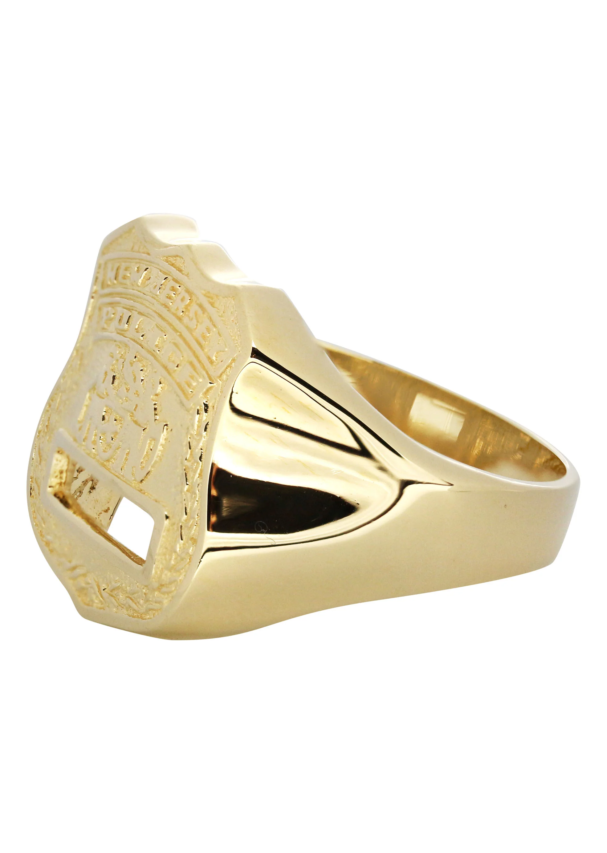 14K Gold Police Badge Name Ring | Appx. 10 Grams - Image 2