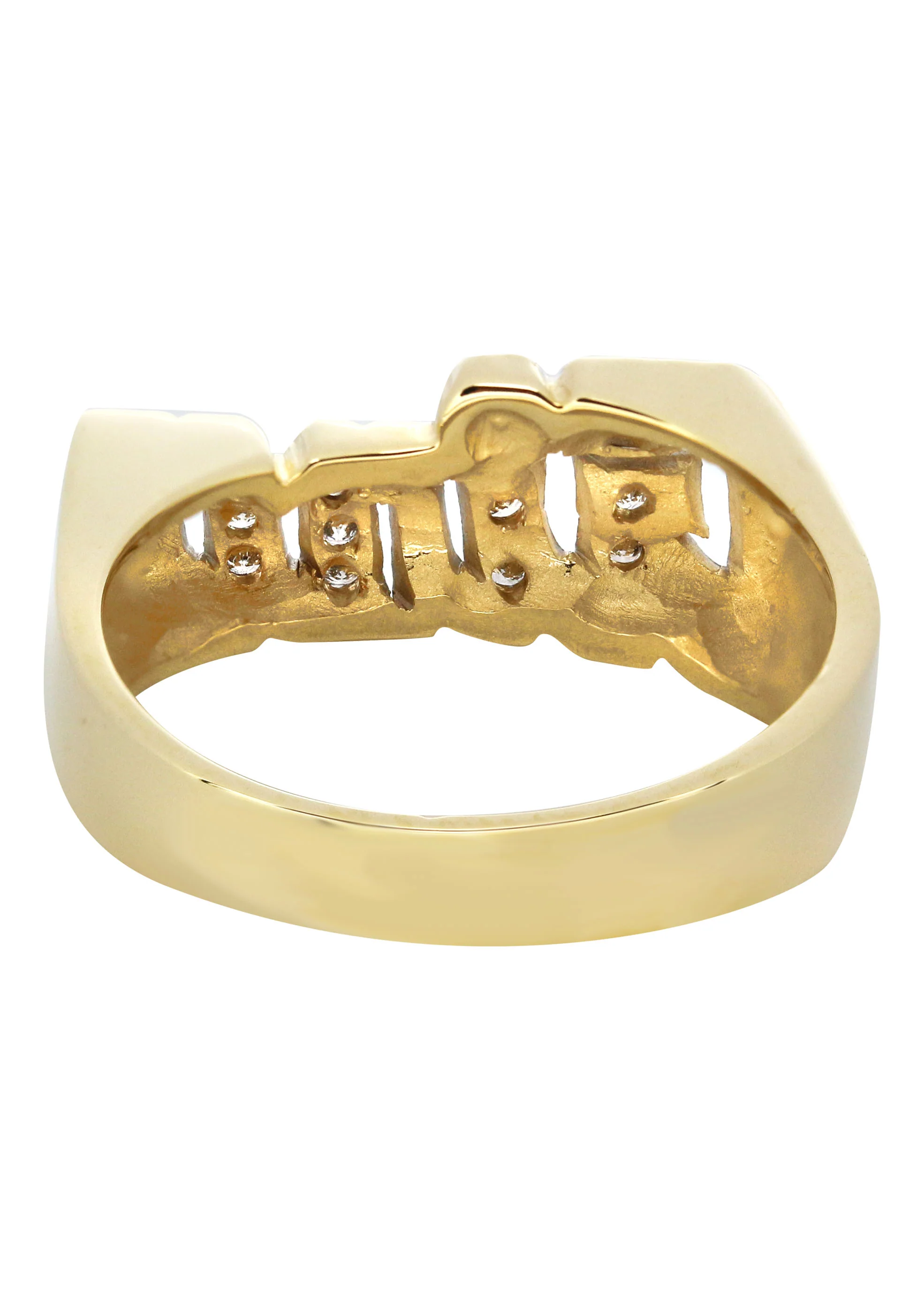 14K Diamond Two Tone Gold Name Ring | Appx. 5.7 Grams - Image 3