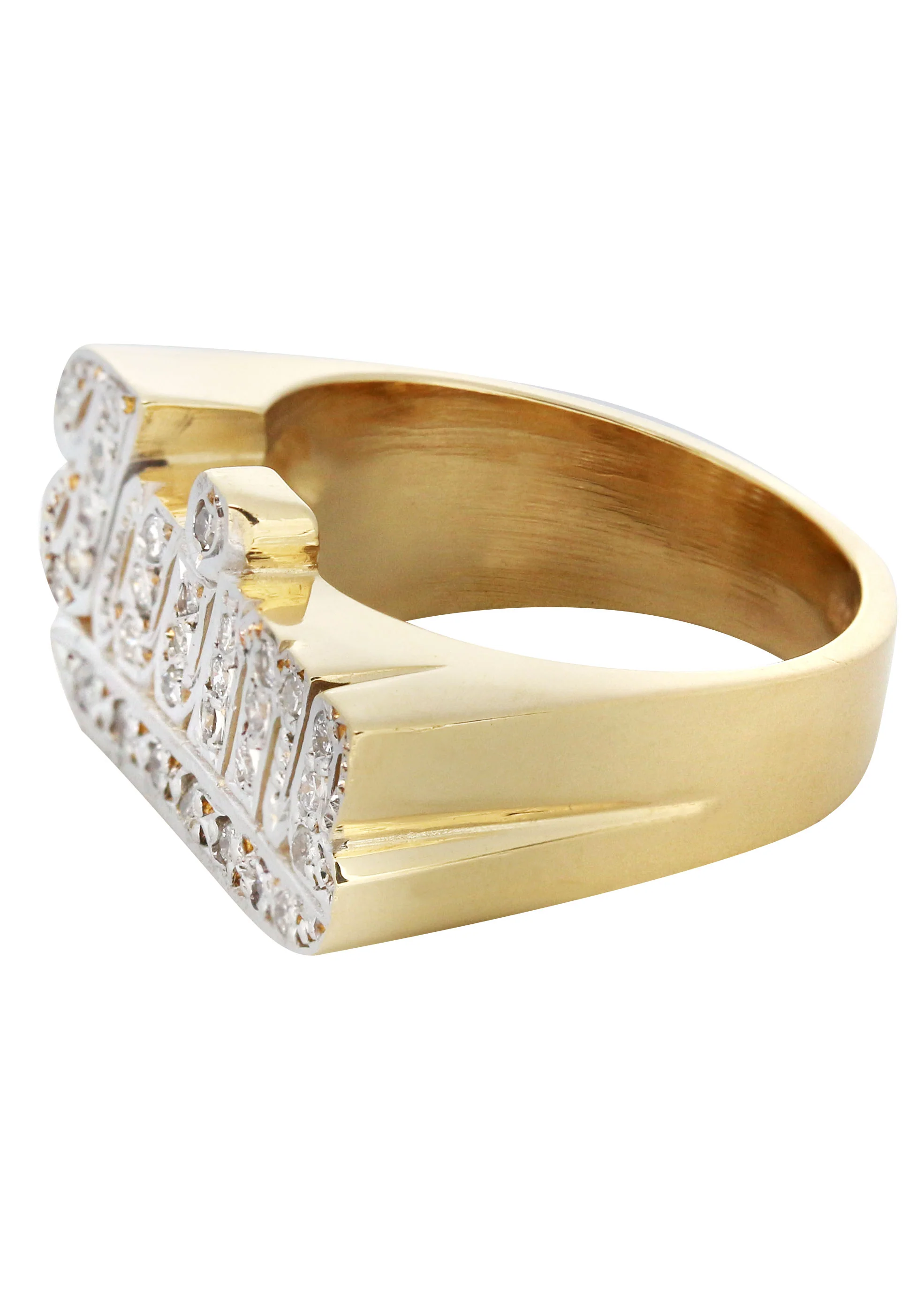 14K Diamond Two Tone Gold Name Ring | Appx. 9.5 Grams - Image 2