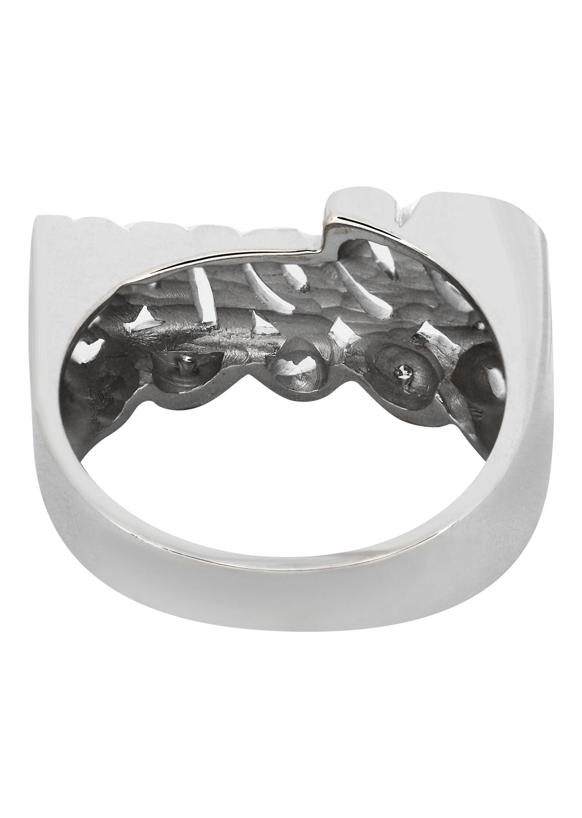 14K White Gold Diamond Gold Name Ring | Appx. 5 Grams - Image 3