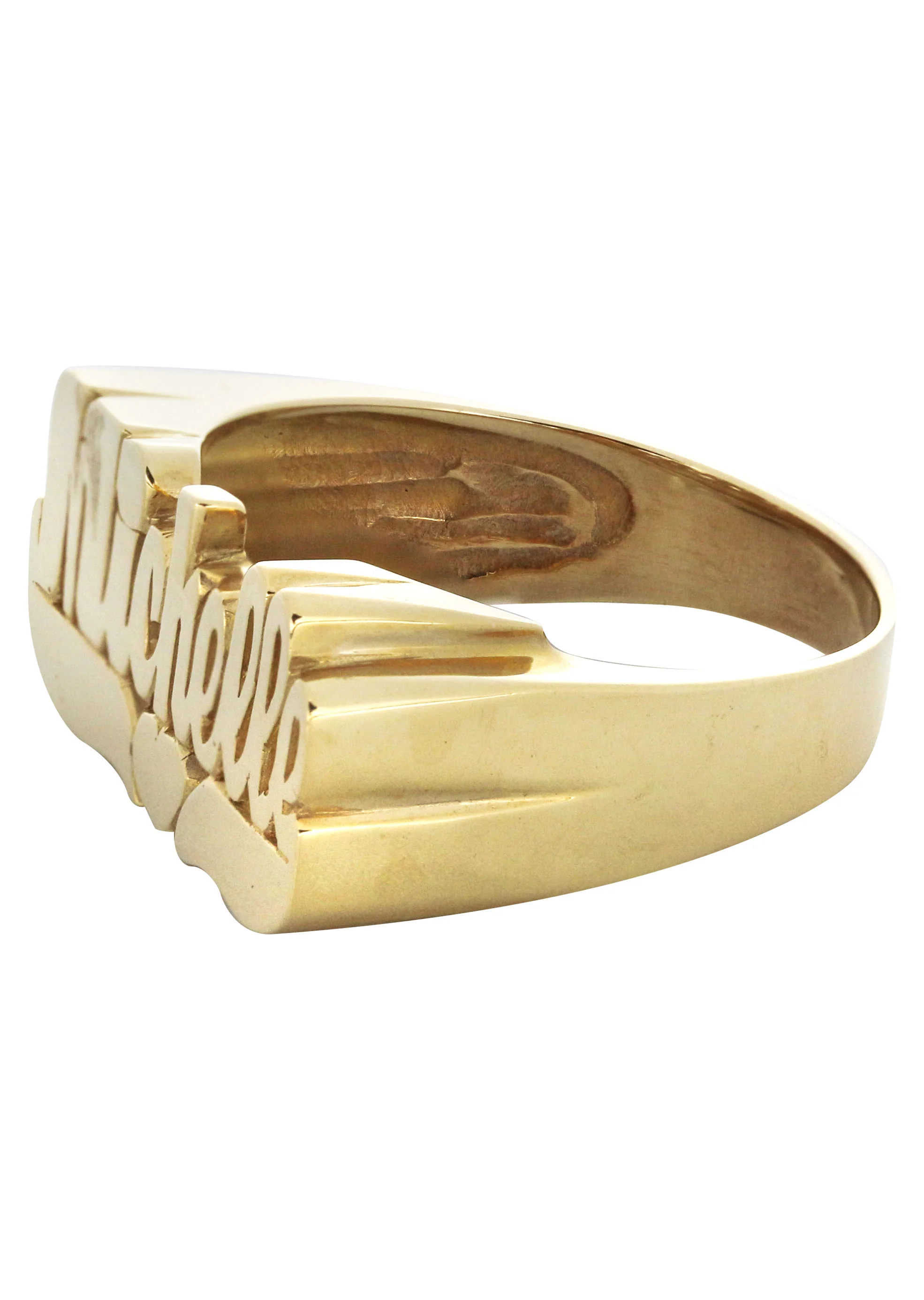 14K Cursive Gold Name Ring | Appx. 5.3 Grams - Image 2