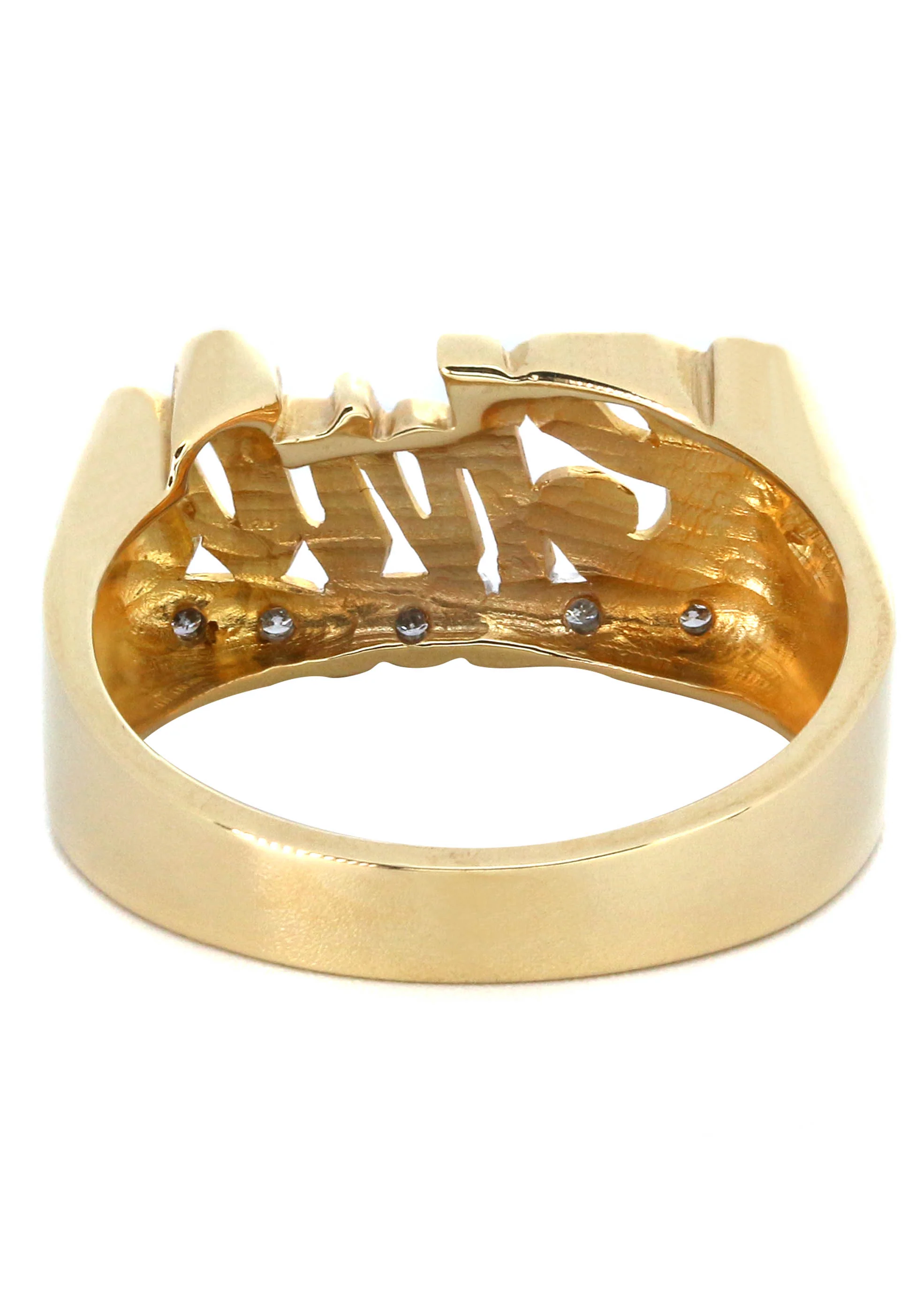 14K Diamond Gold Name Ring | Appx. 6 Grams - Image 3